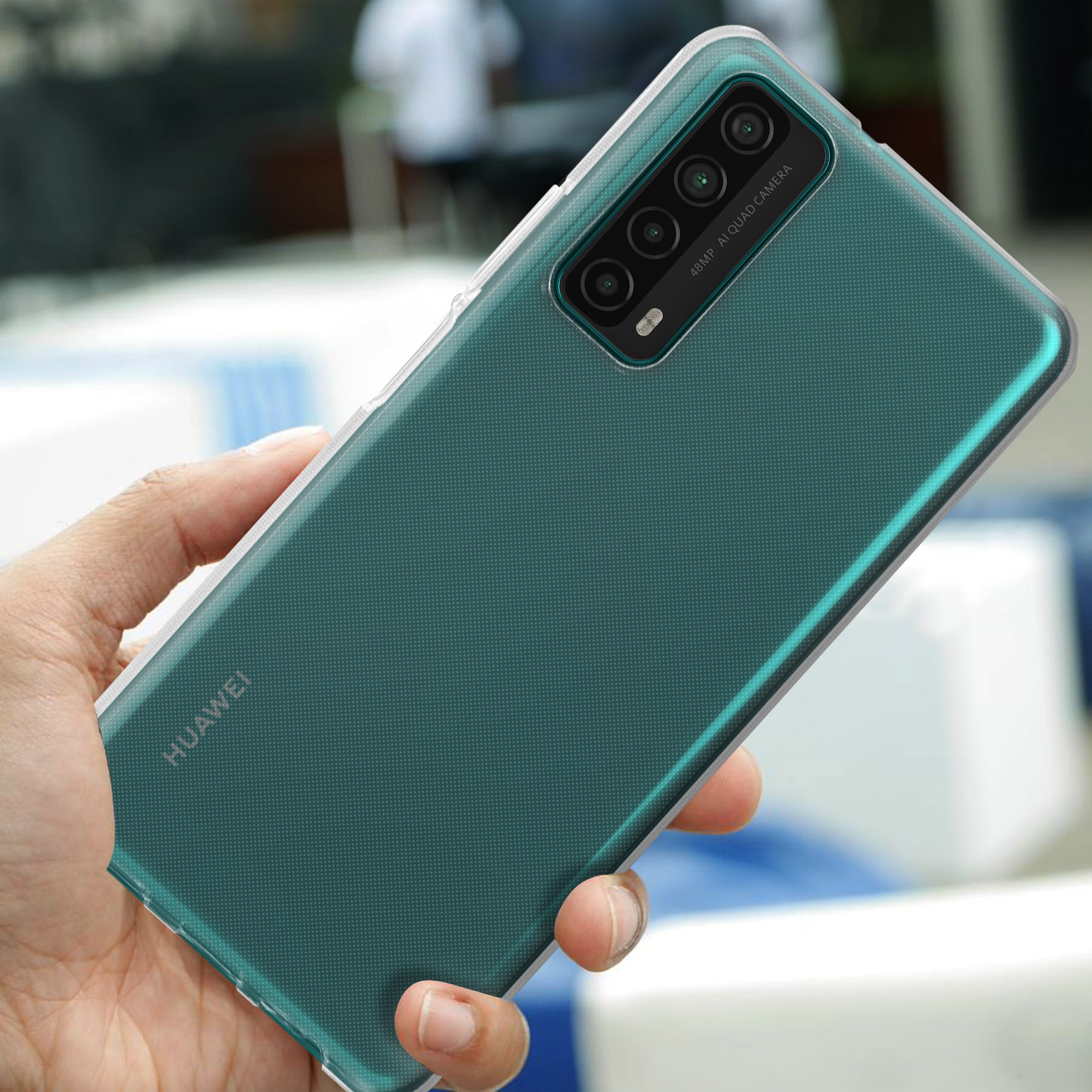 Cover protettiva in Silicone Gel, Flessibile e Resistente – trasparente per Huawei P smart 2021 - Italiano