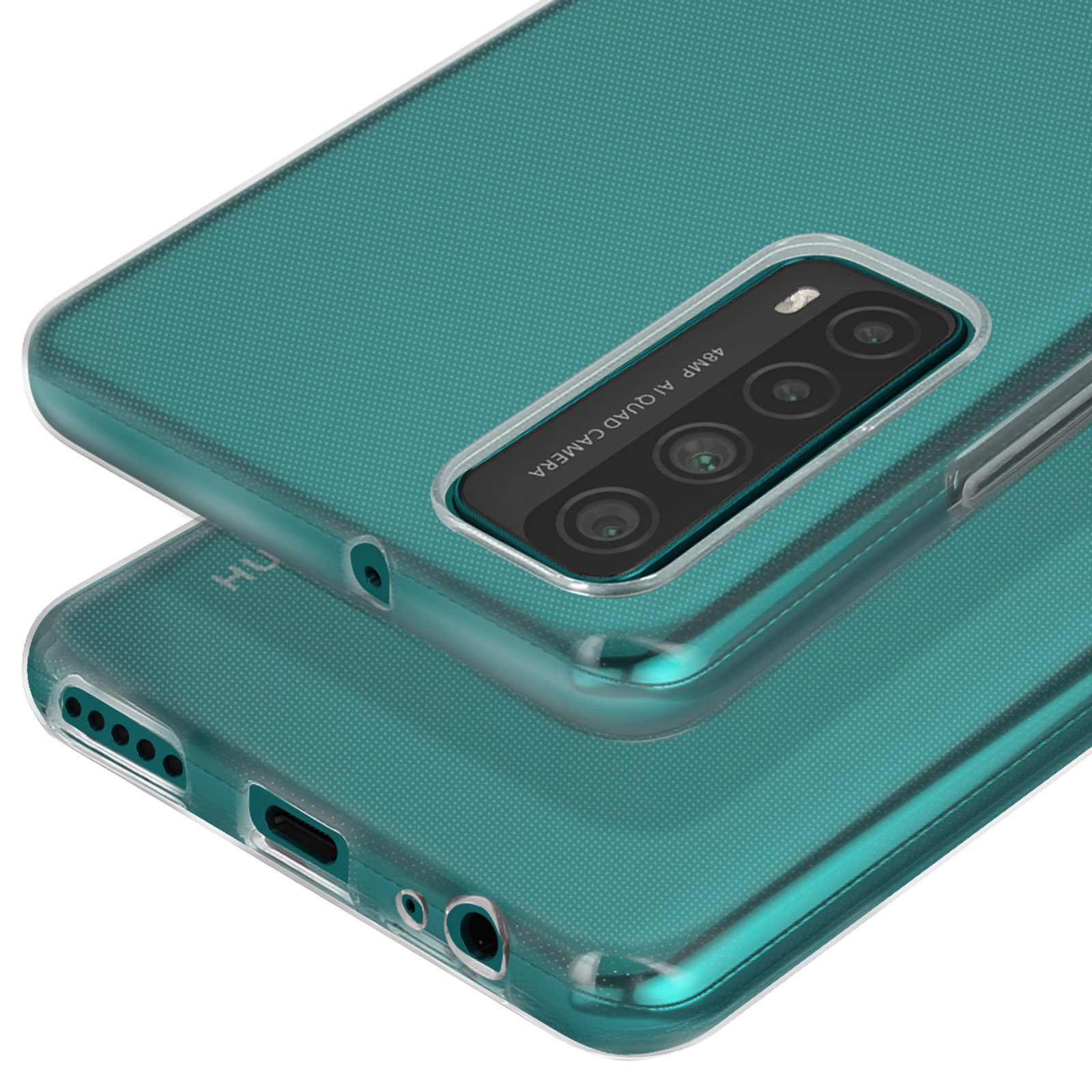 Suncase Cover In Silicone Trasparente Per Huawei P Smart (2021) - Custodia Antiurto Sottile E Flessibile - 2