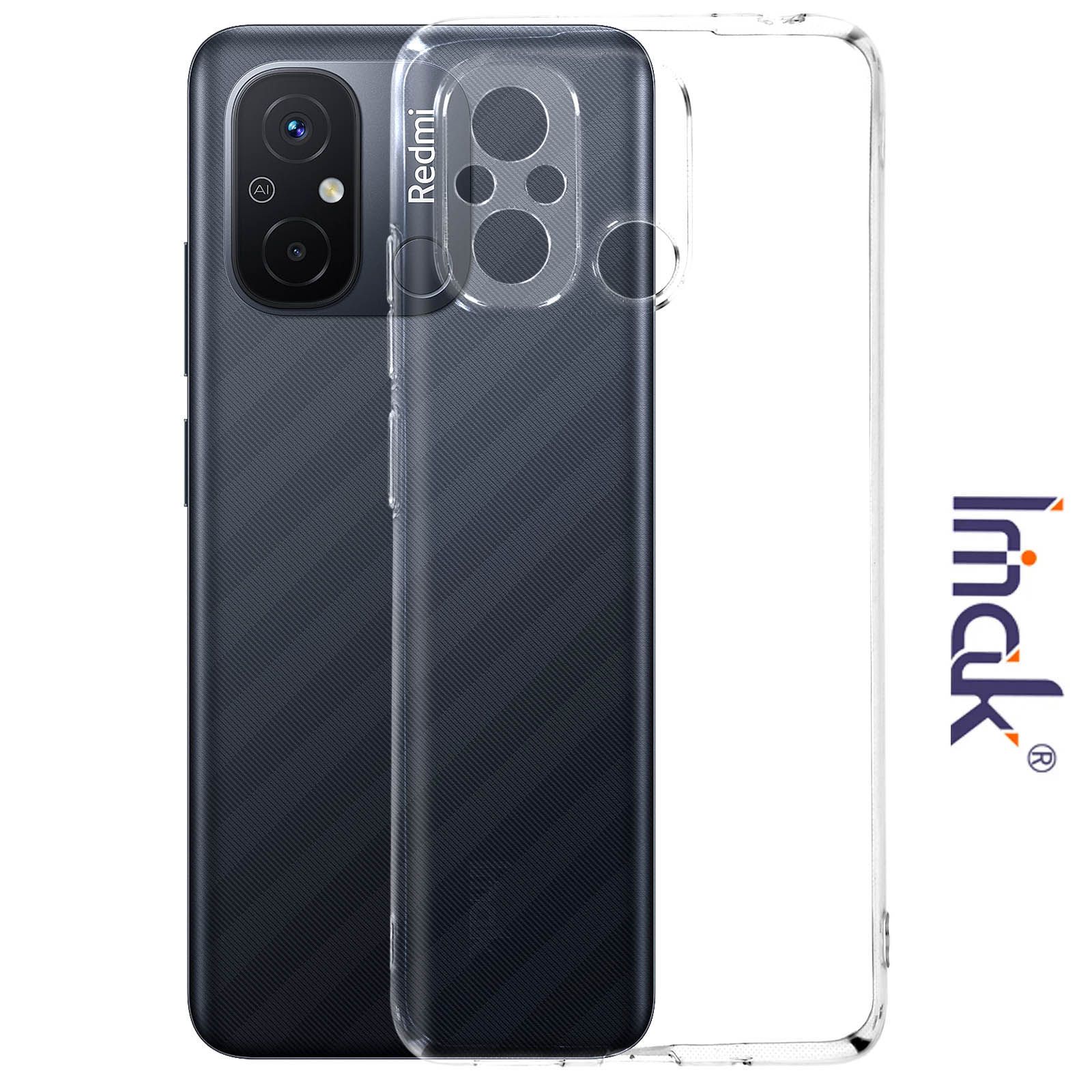 Smart Clear View Cover per Xiaomi Redmi 12C/Redmi 11A, Moda Sottile