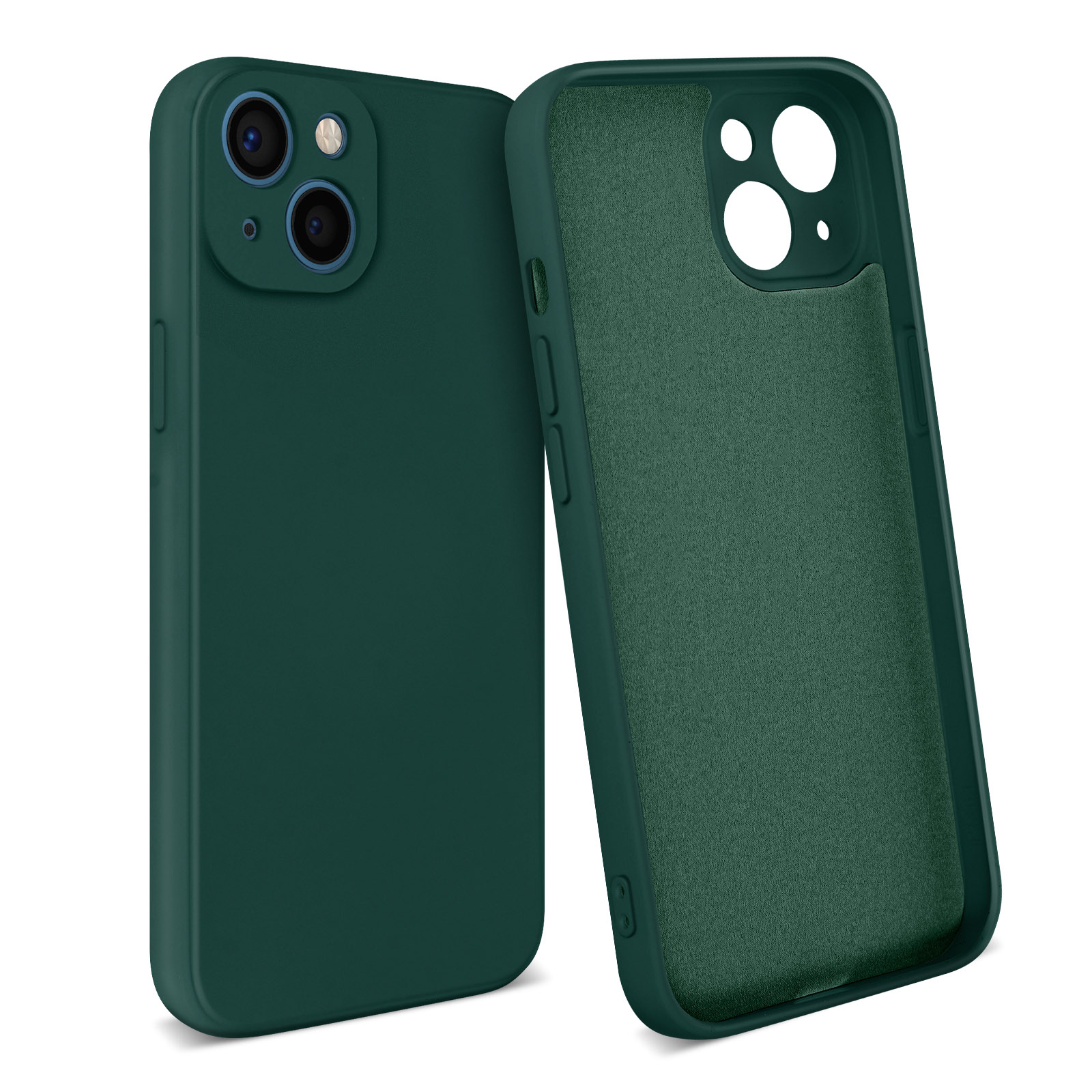 KPPIT Custodia In Silicone Per IPhone 13 Pro 6.1'' - Ultra Sottile, Microfibra Interna, Protezione Fotocamera, Colore Rame Verde