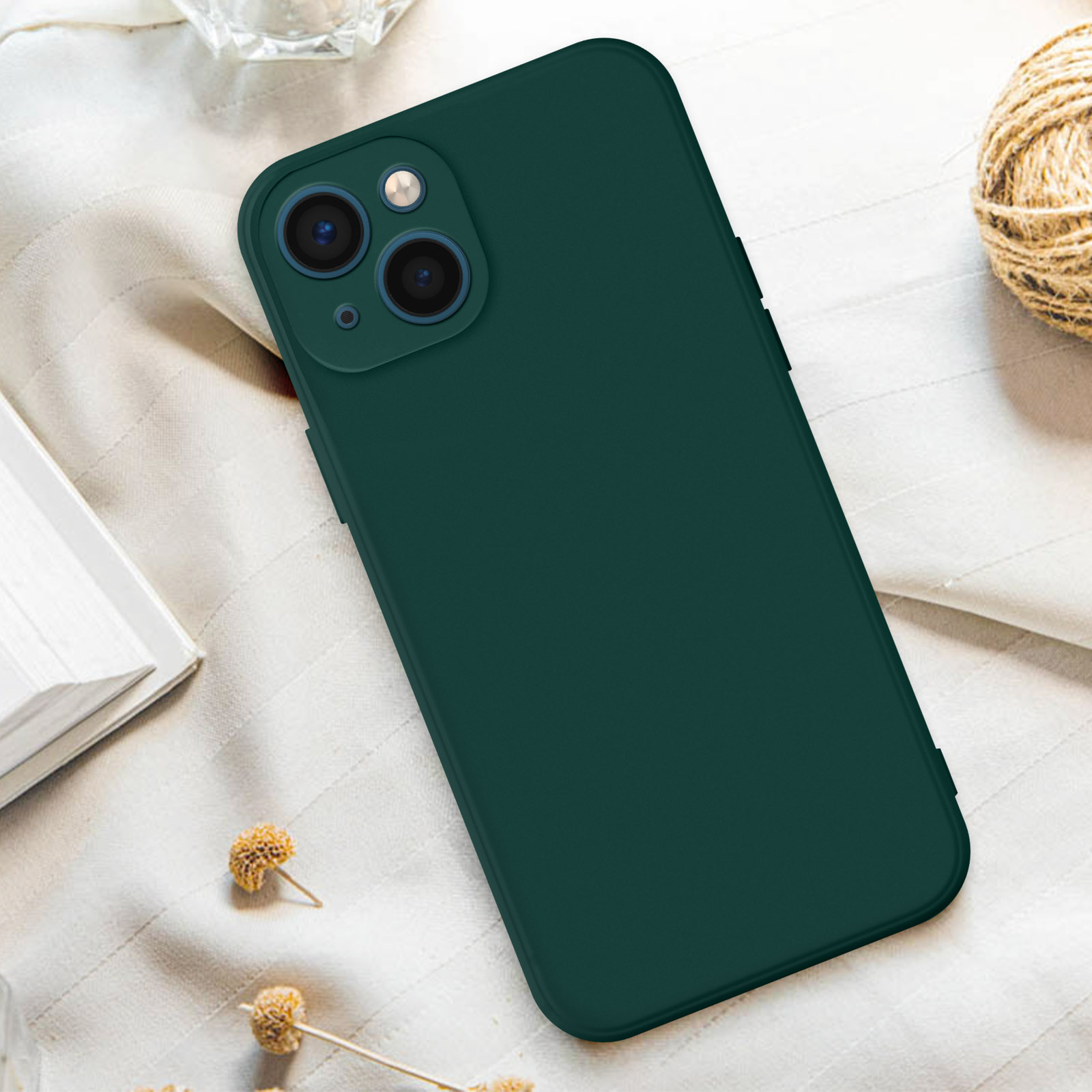 LINER Cover Per IPhone 13 Pro Max: Custodia In Silicone Morbido TPU Ultra Sottile Con Air Cushion, Paraurti Antishock - Verde
