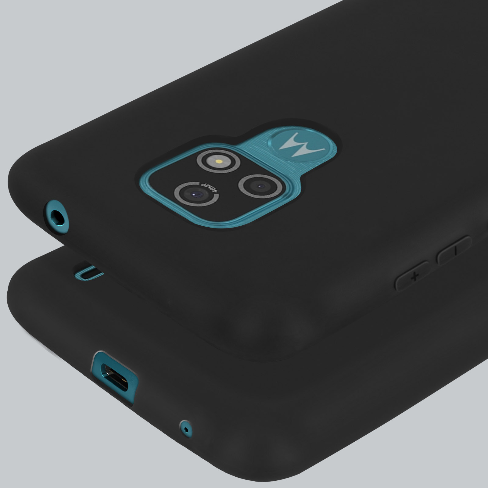 LAYBOMO Cover Portafoglio Per Motorola Moto E7 Power - Pelle PU, TPU Morbido, Slot Carte, Supporto, Nero