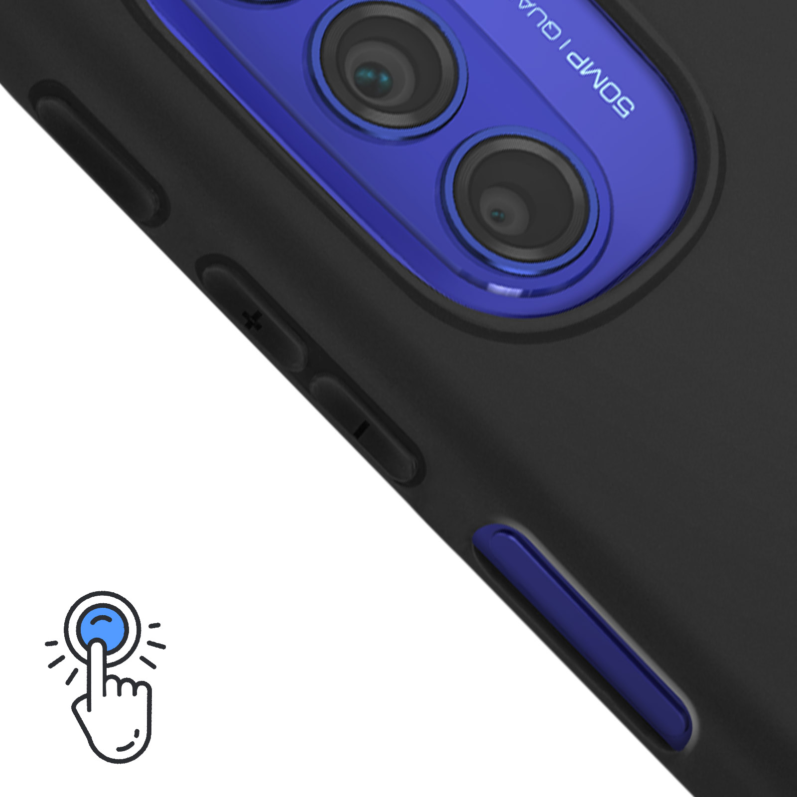 Tapa Trasera de Bateria para Motorola Moto G51 5G - Azul Oscuro