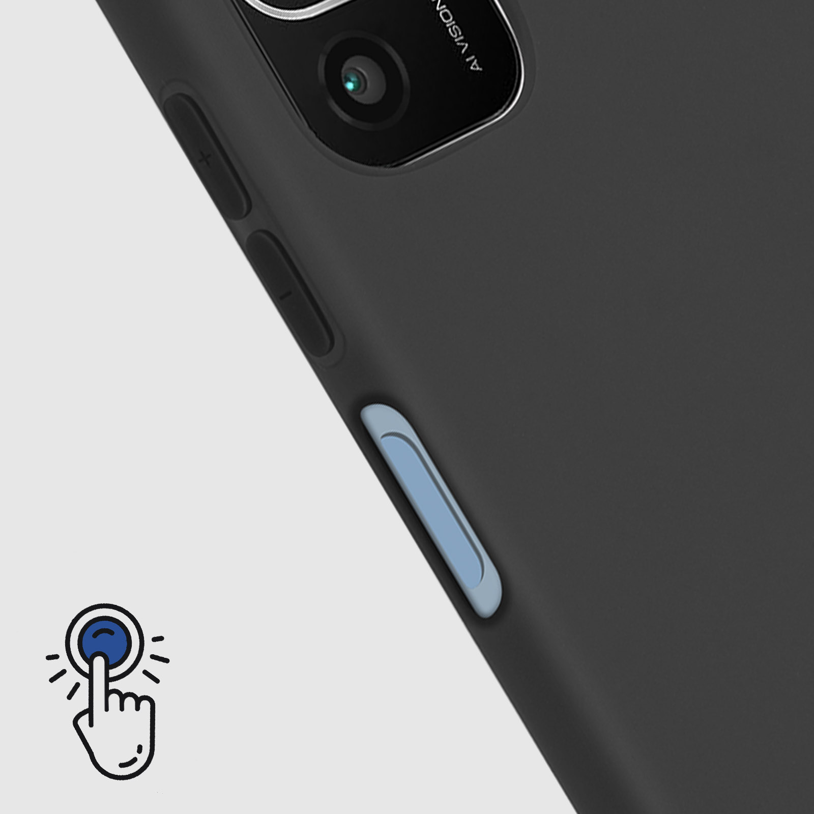 Custodia In TPU Con Effetto Carbonio Per Xiaomi Poco M3 - Nera Opaca, Antiurto
