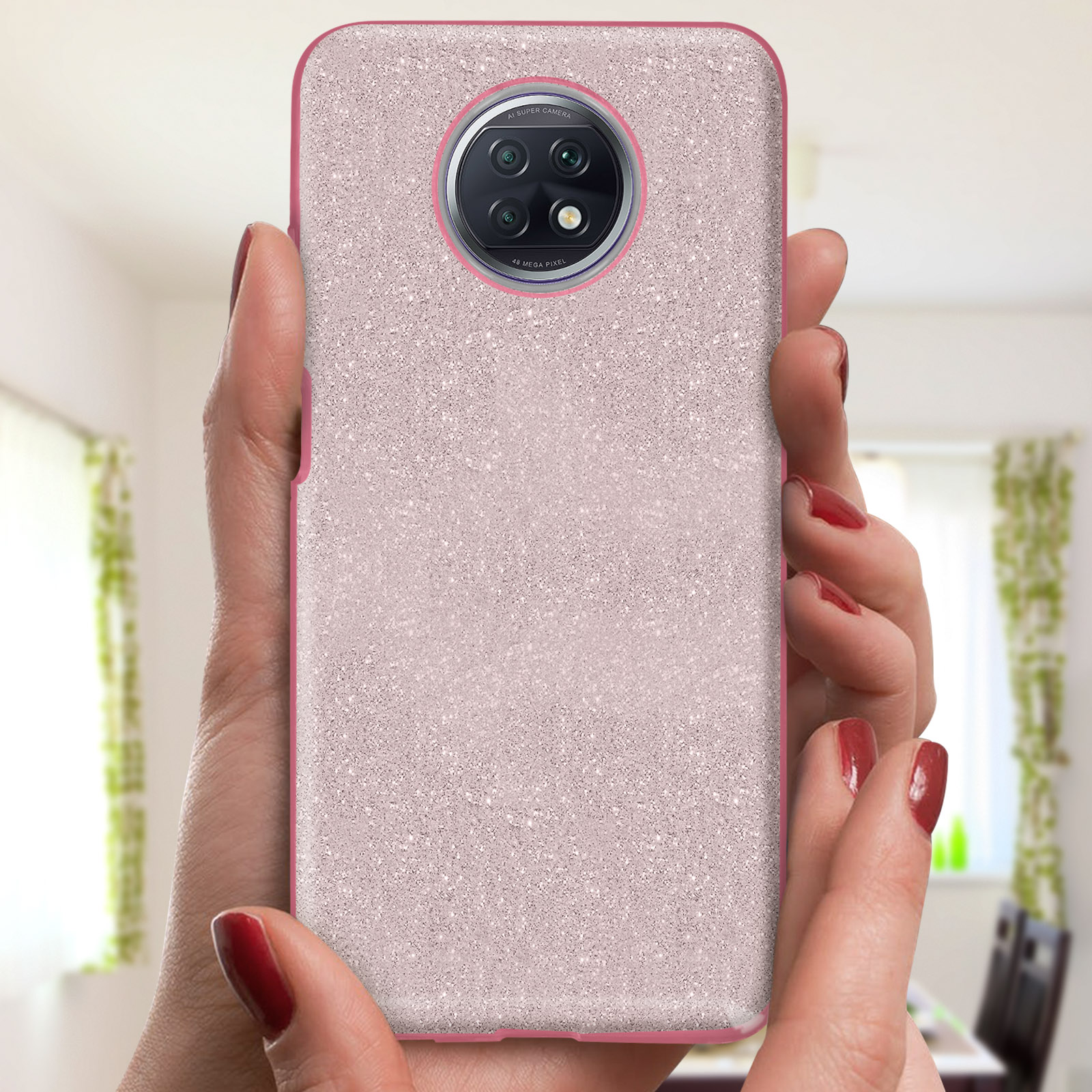 ALAMO Cover In Vetro Temperato Sfumato Per Xiaomi Redmi Note 9T 5G - Custodia Rigida Colorata Con Bumper In TPU - Colore 4 - 2
