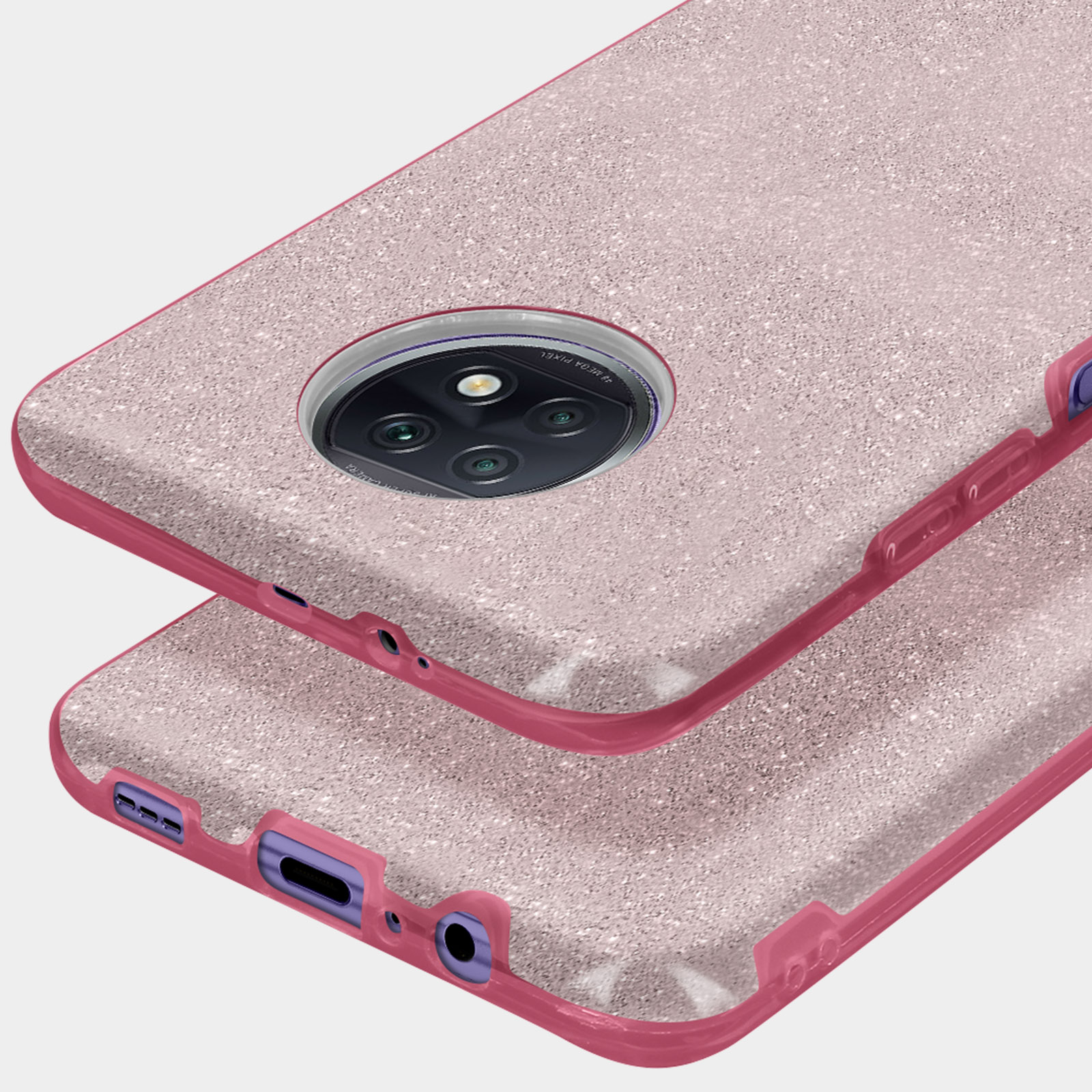 ALAMO Cover In Vetro Sfumato Per Xiaomi Redmi Note 9T 5G, Custodia Ibrida TPU + Vetro Temperato, Protezione Antiurto, Ricarica Wireless, Colore 4 (Sfumato)