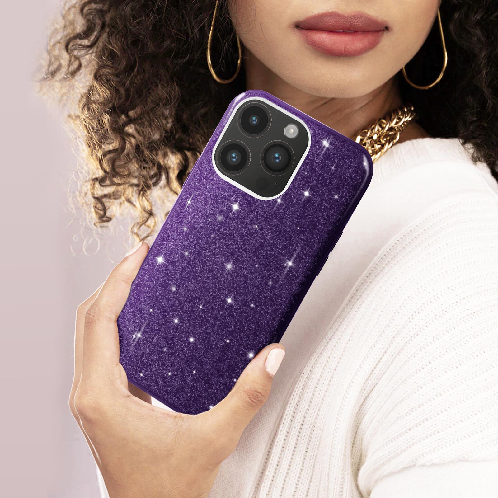 Etuano Custodia In Silicone Per IPhone 14 Pro – Morbida Al Tatto, Protezione Integrale Con Microfibra E Fotocamera Protetta. Colore Viola Sottile Ed Elegante!