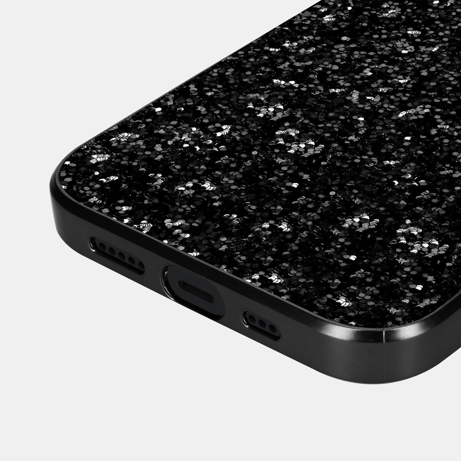 Tikgue Cover per iPhone 13, Custodia con Cordino Silicone Glitter