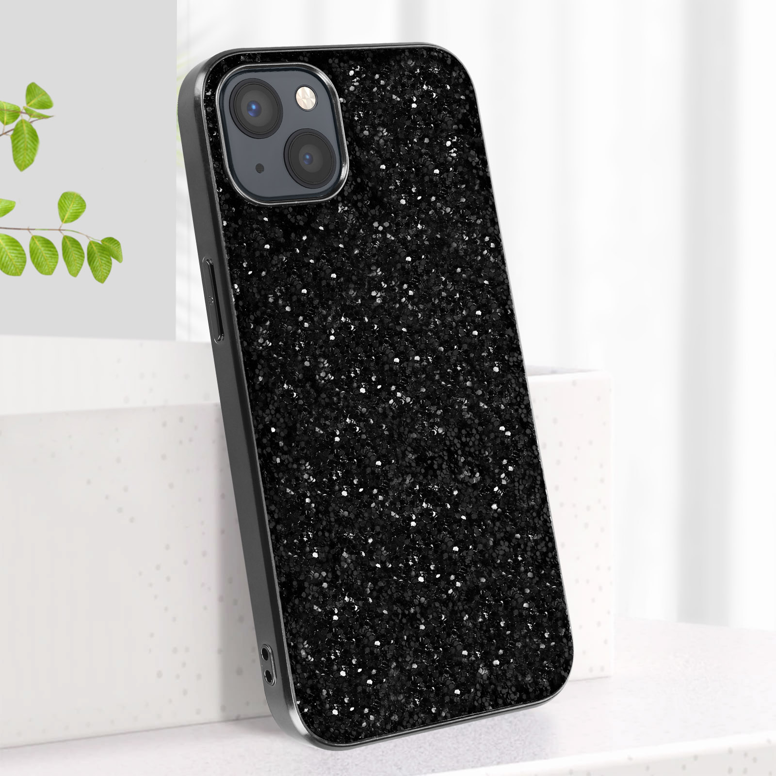 ShinyCase per iPhone 13 PRO Cover Glitter Custodia Sabbie Mobili Cover Trasparente Liquido Brillantini Sequin Cristallo Copertura Protettiva Case Morbido per iPhone 13 PRO 6.1,La Farfalla