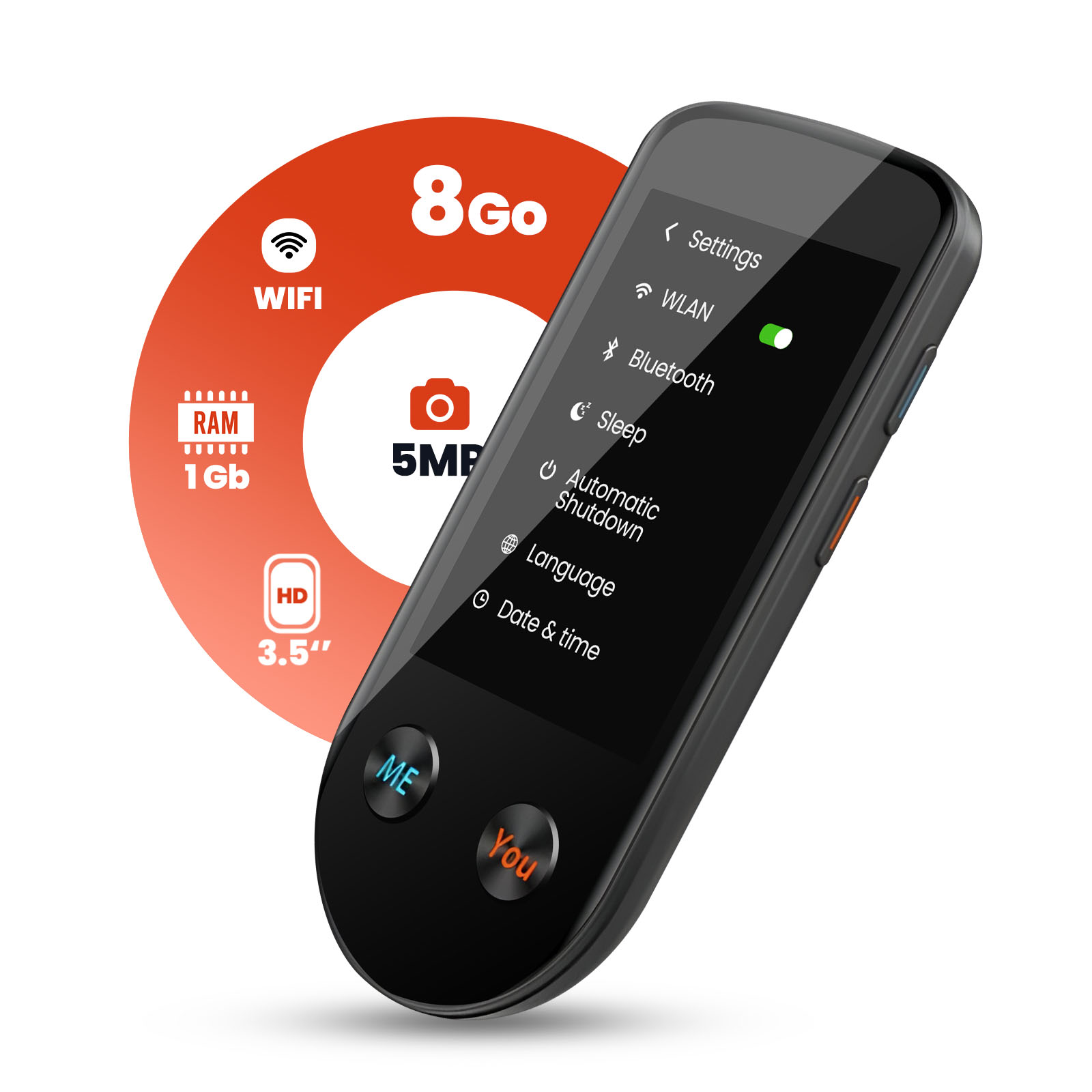 Appareil de traduction vocale interactif avec écran tactile 4 pouces