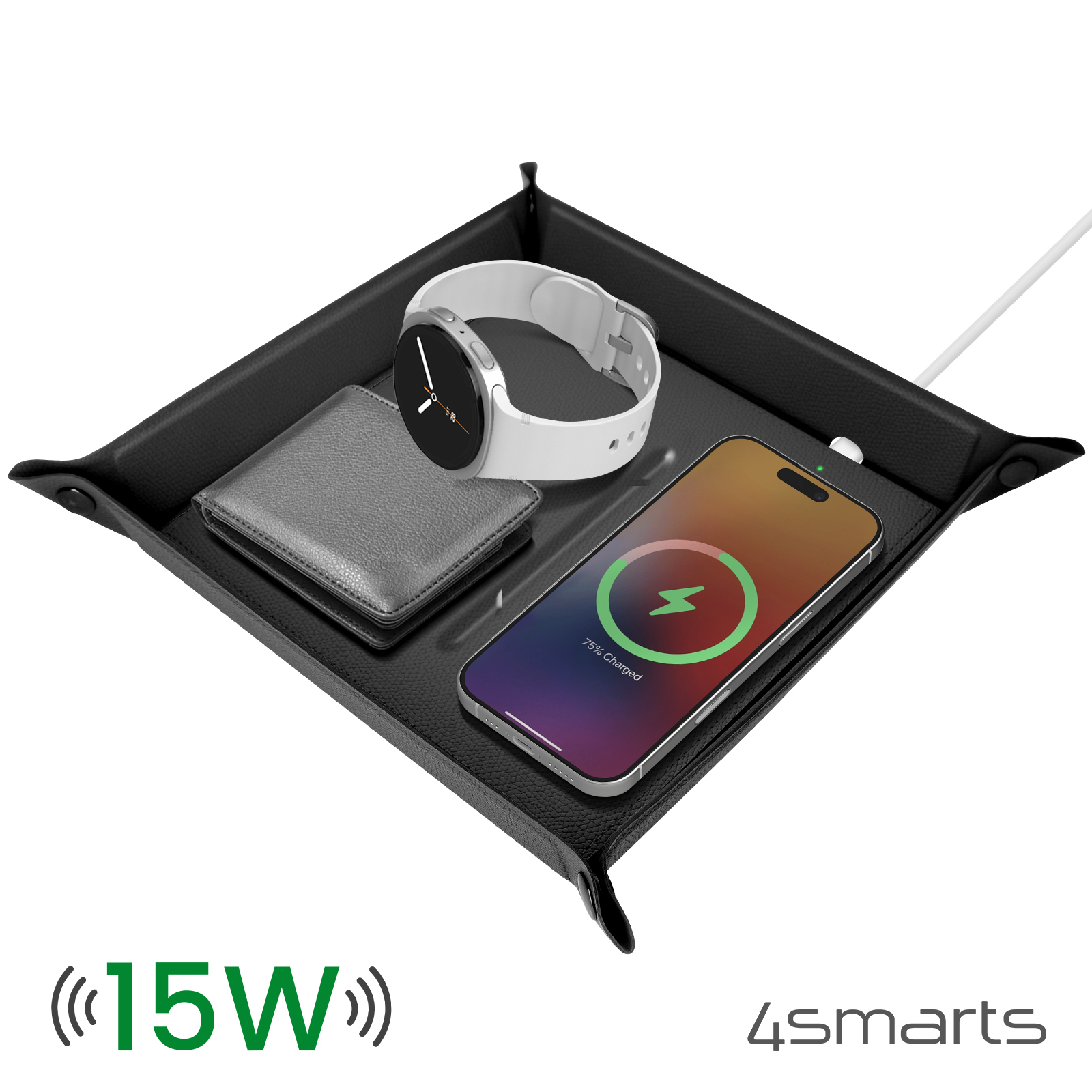 Chargeur Induction,15W Chargeur Sans Fil Rapide Pour IPhone 15/14 Plus/13/12 Mini/11 Pro Max/XS/XR/X/8/AirPods,Chargeur Induction Pour Samsung Galaxy S24/S23/S22/S21/S10/S9/S8/Note 20/10,Huawei,Xiaomi