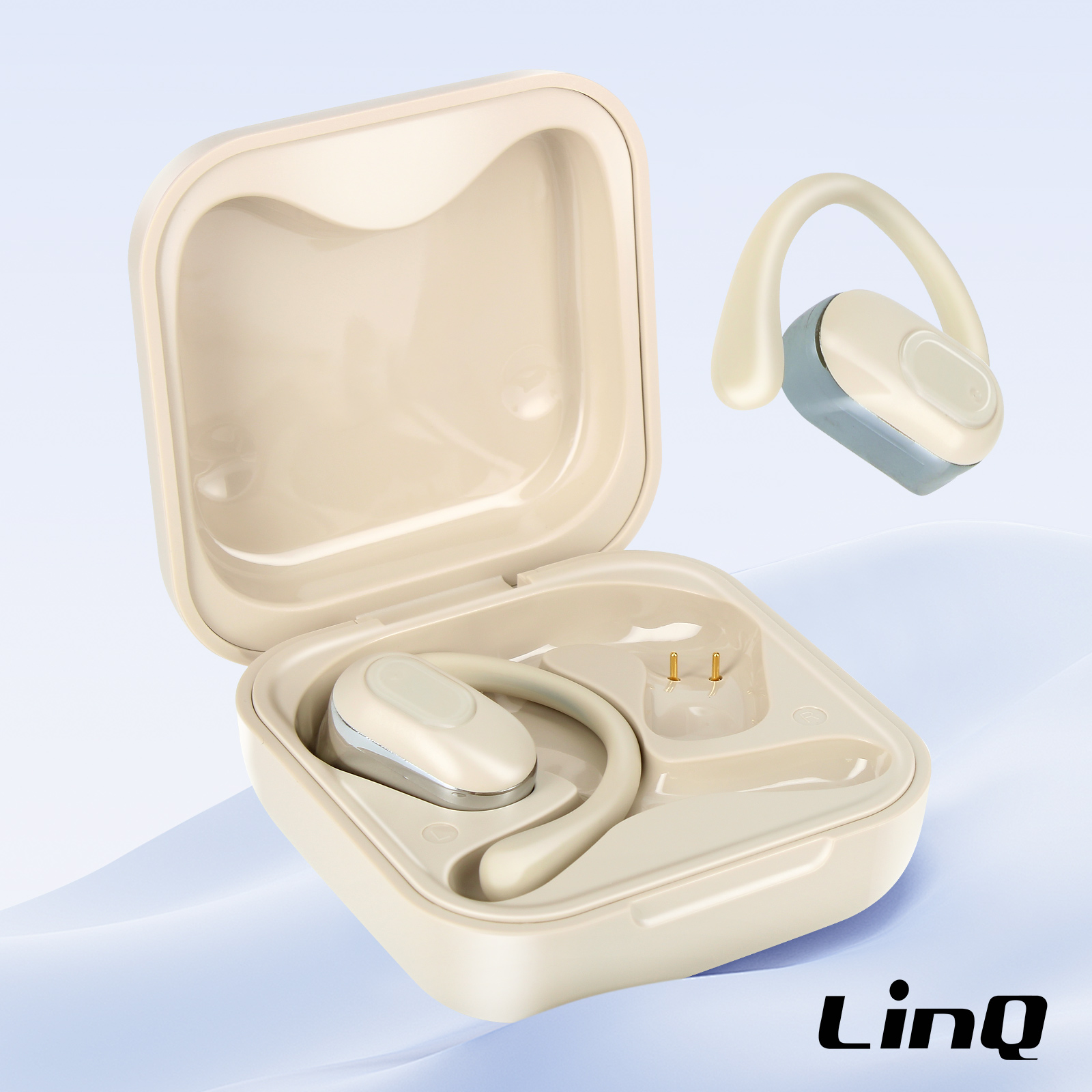 Tws Design Auscultadores TWS Design aberto sem fios Controlo tátil quebrado LinQ ...