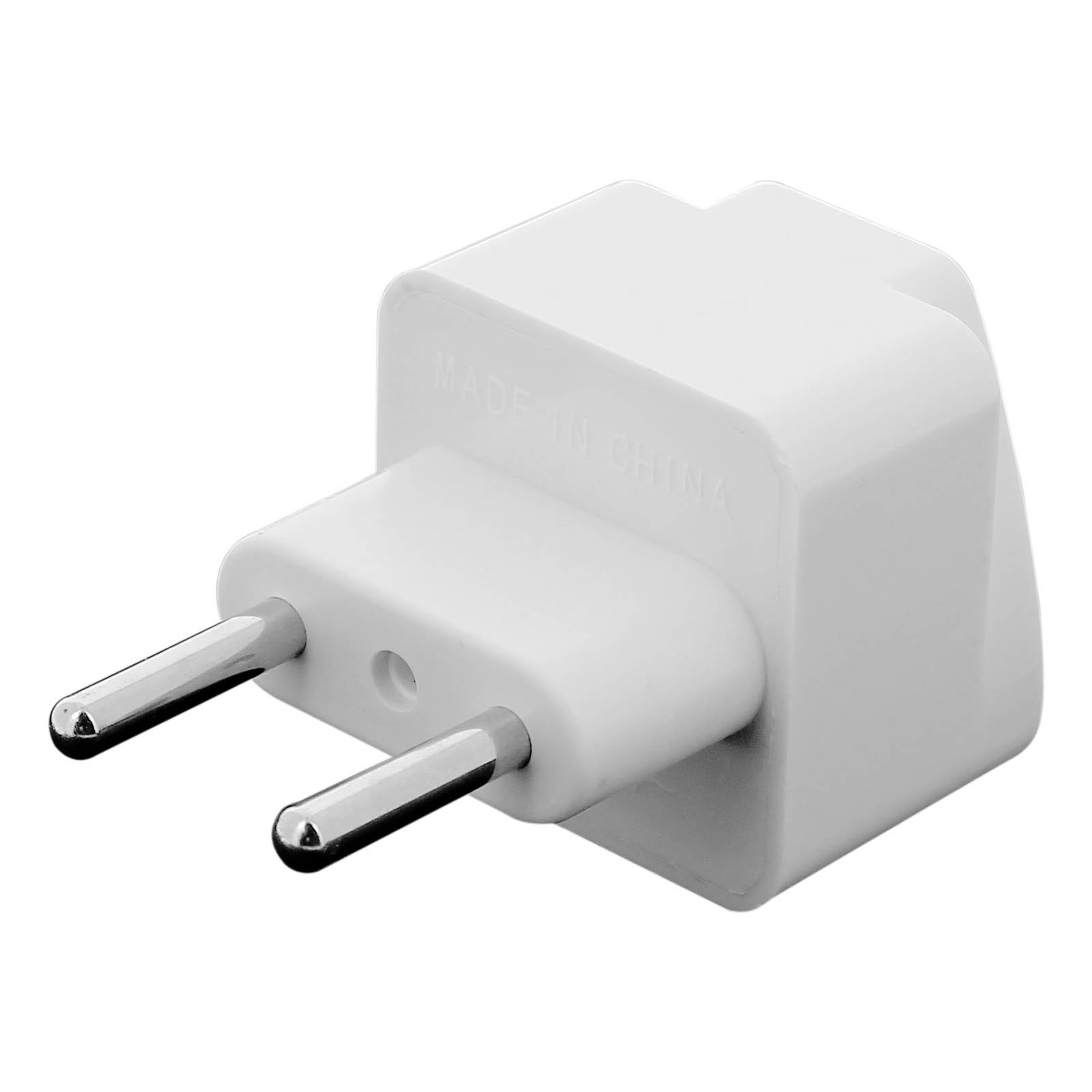 Adaptateur De Voyage International Vers Prise Française - Lot De 2 - Compatible USA, UK, Chine, Europe - Blanc - 2500W Max