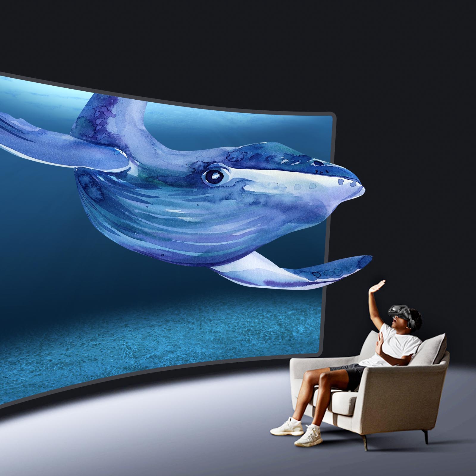 Lunette 3D VR, Casque de Réalité Virtuelle, Casque VR, Contrôleur