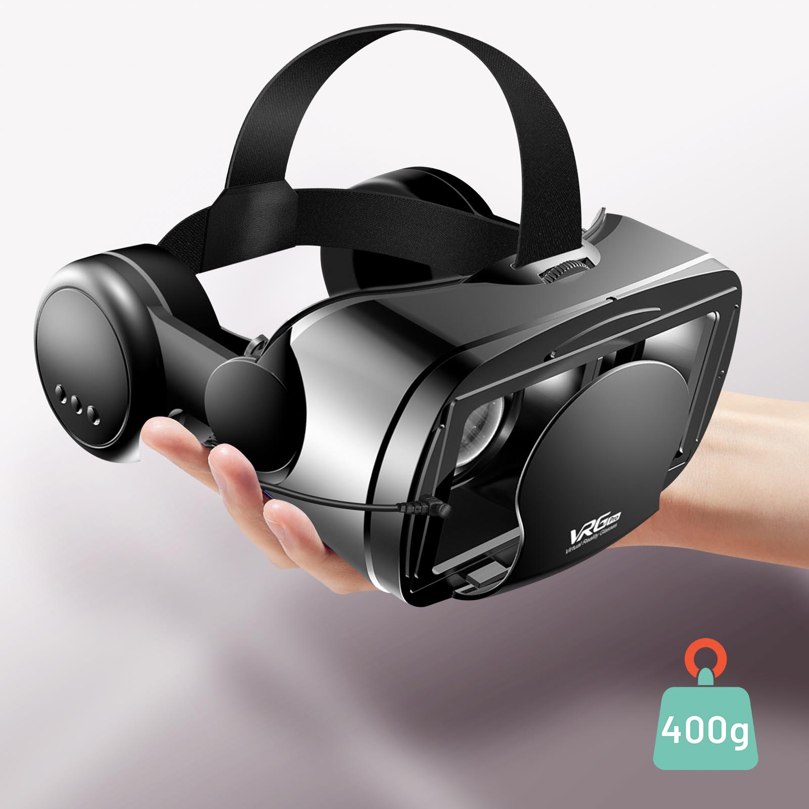 Casque VR pour Smartphone, Réalité Virtuelle 3D avec Lentilles