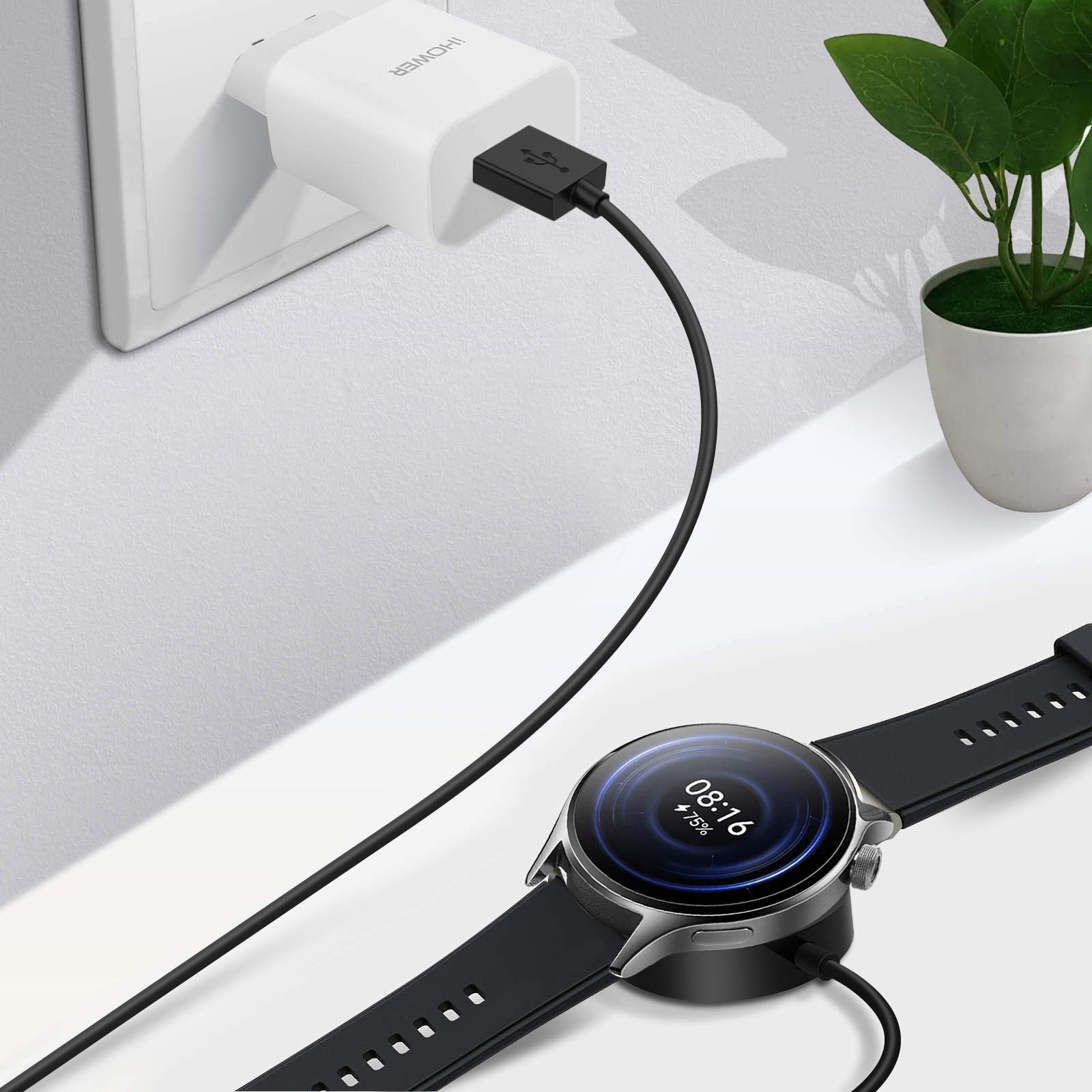 Cavo Di Ricarica Magnetico 1m Per Smartband Plus - Caricabatterie USB Con Protezione Da Sovracorrente - 2