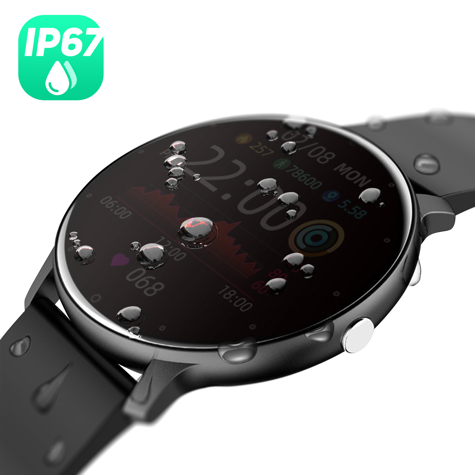 NORTH EDGE Orologio Sportivo da Uomo in Fibra di Carbonio, Impermeabile, Doppio Fuso Orario, Sveglia, Nero