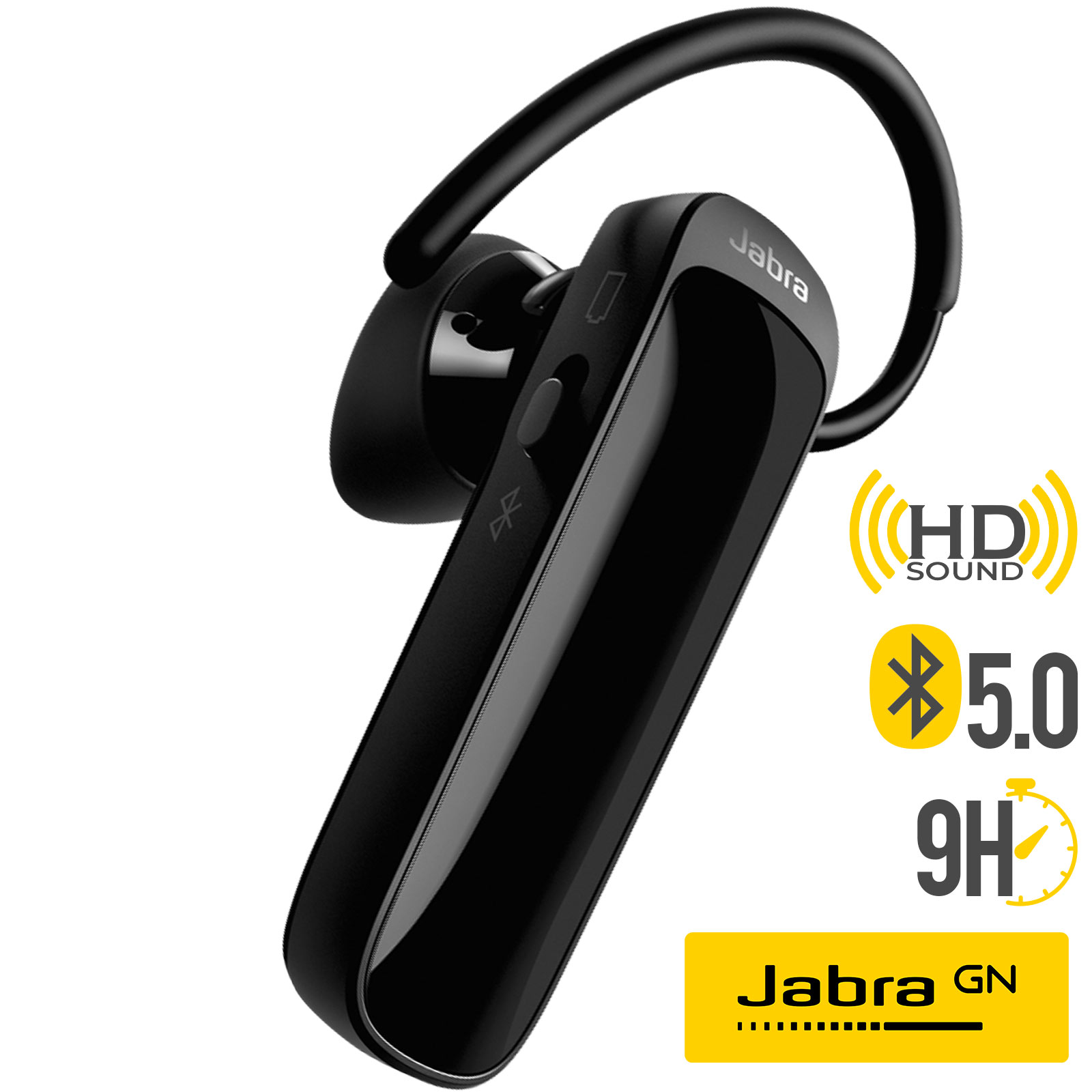 Oreillette Sans Fil Jabra, Micro casque Bluetooth modèle Talk 25 SE - Noir  - Français