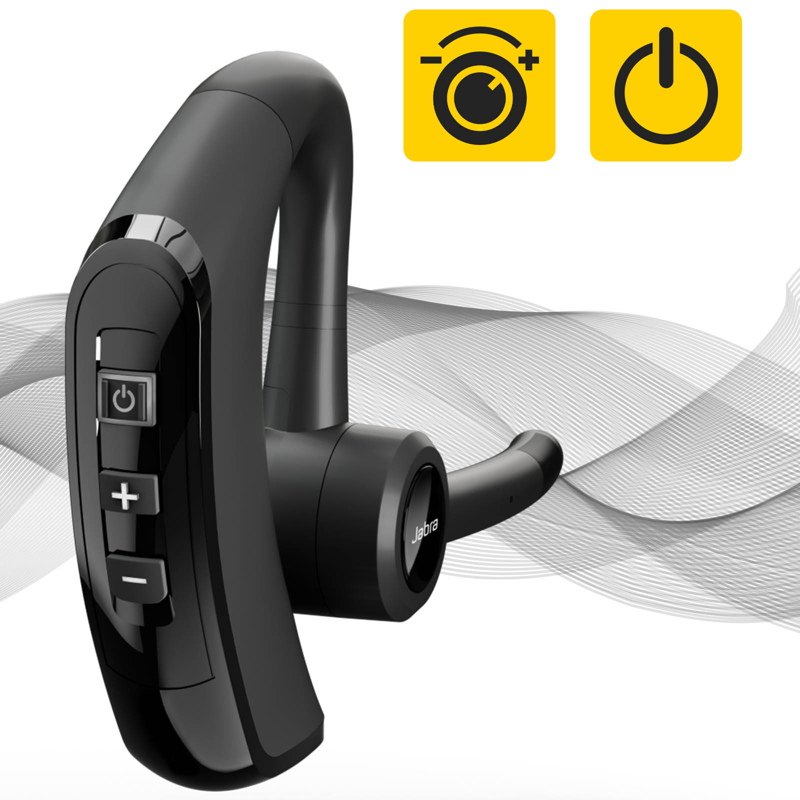 Oreillette Bluetooth Jabra, Micro perche sans fil modèle Talk 65 - Noir -  Français