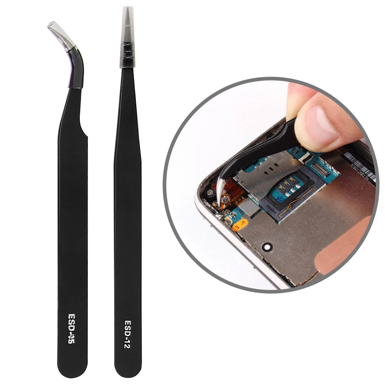 Spudger levier noir en plastique nylon pour réparation smartphone