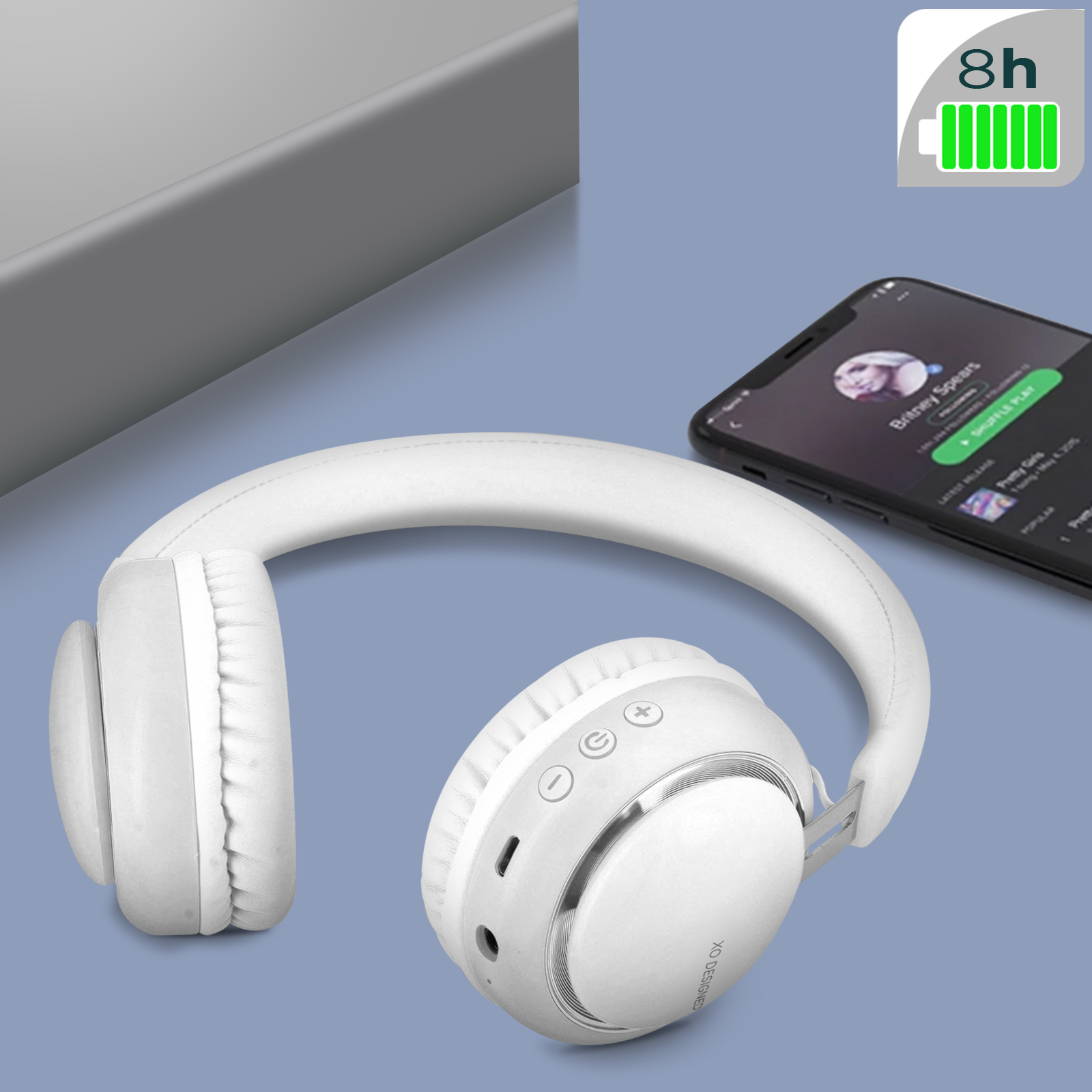Casque Bluetooth Sans Fil Supra-auriculaire avec Micro & Appels