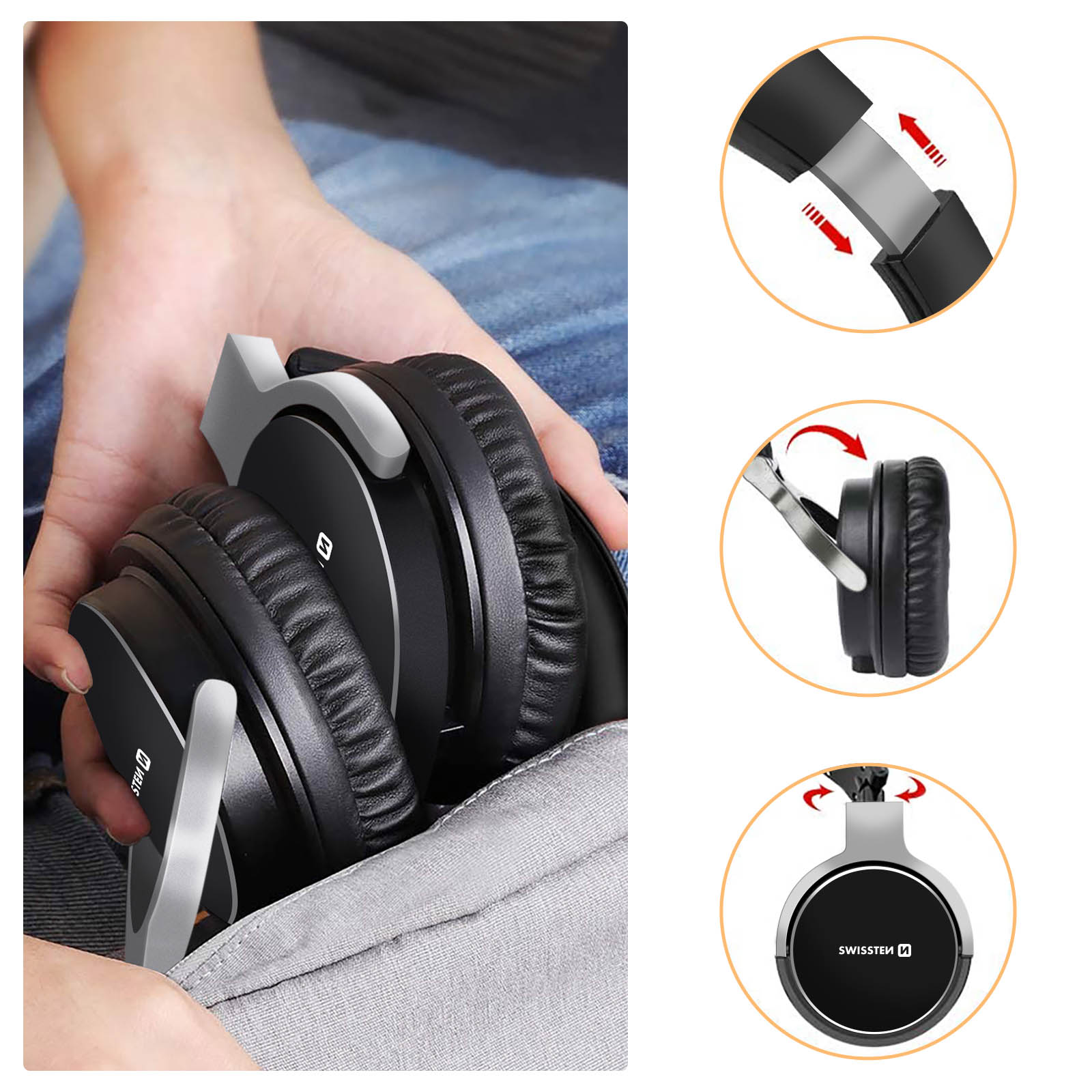 Écouteurs antibruit sans fil compatibles Bluetooth avec micro