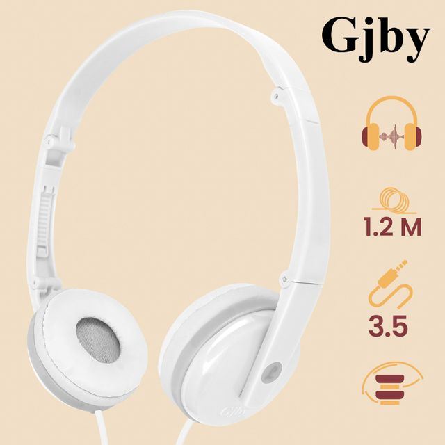 Cuffie per Bambini Pieghevoli, Jack 3,5 mm - Bianche per Samsung Galaxy A22  5G - Italiano
