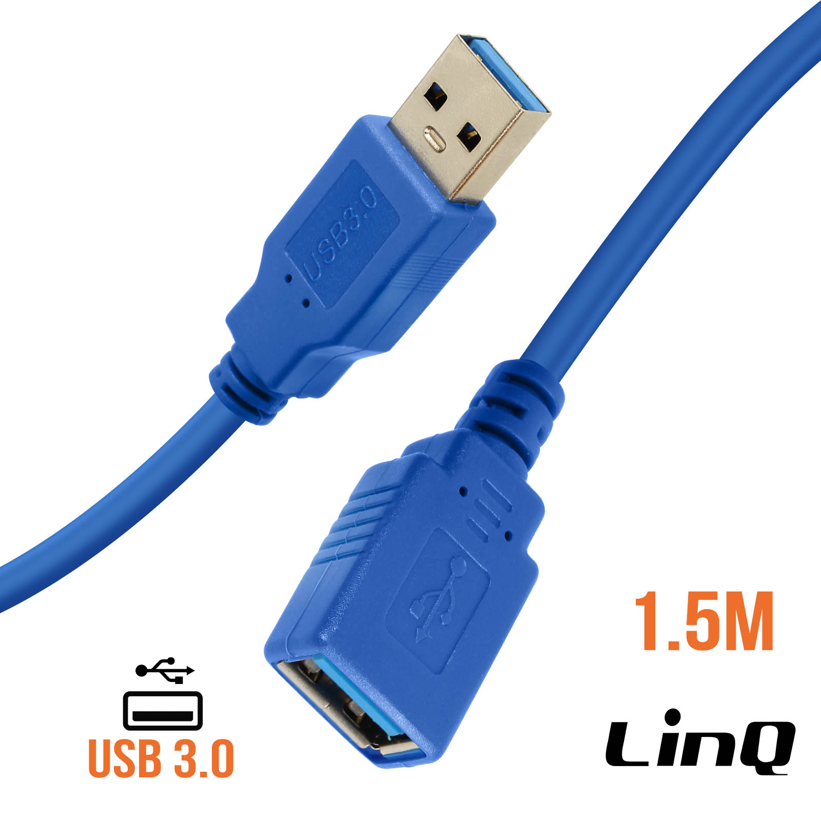 Cavo di prolunga USB 3.0 maschio - USB 3.0 femmina, 1 metro e 50