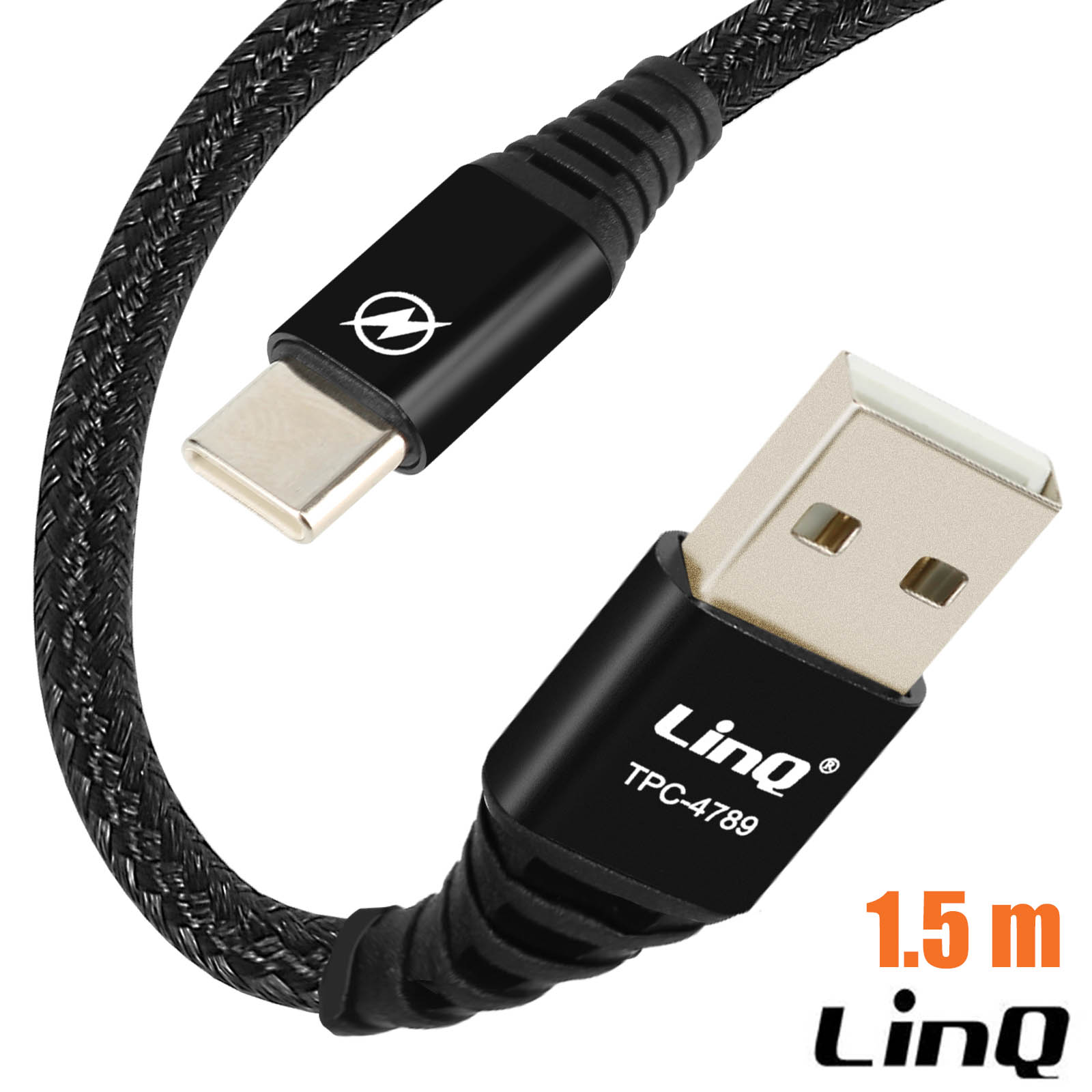 Chargeur USB-C 25W + Câble Nylon USB-C vers USB-C Gris 1M pour