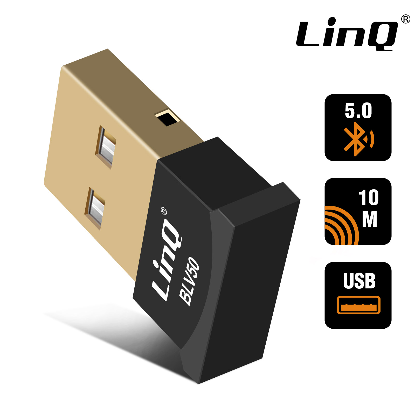 Clé Bluetooth, Dongle USB - Récepteur Émetteur, Ultra-compact, LinQ - pour  Ordinateur / Tablette - Français