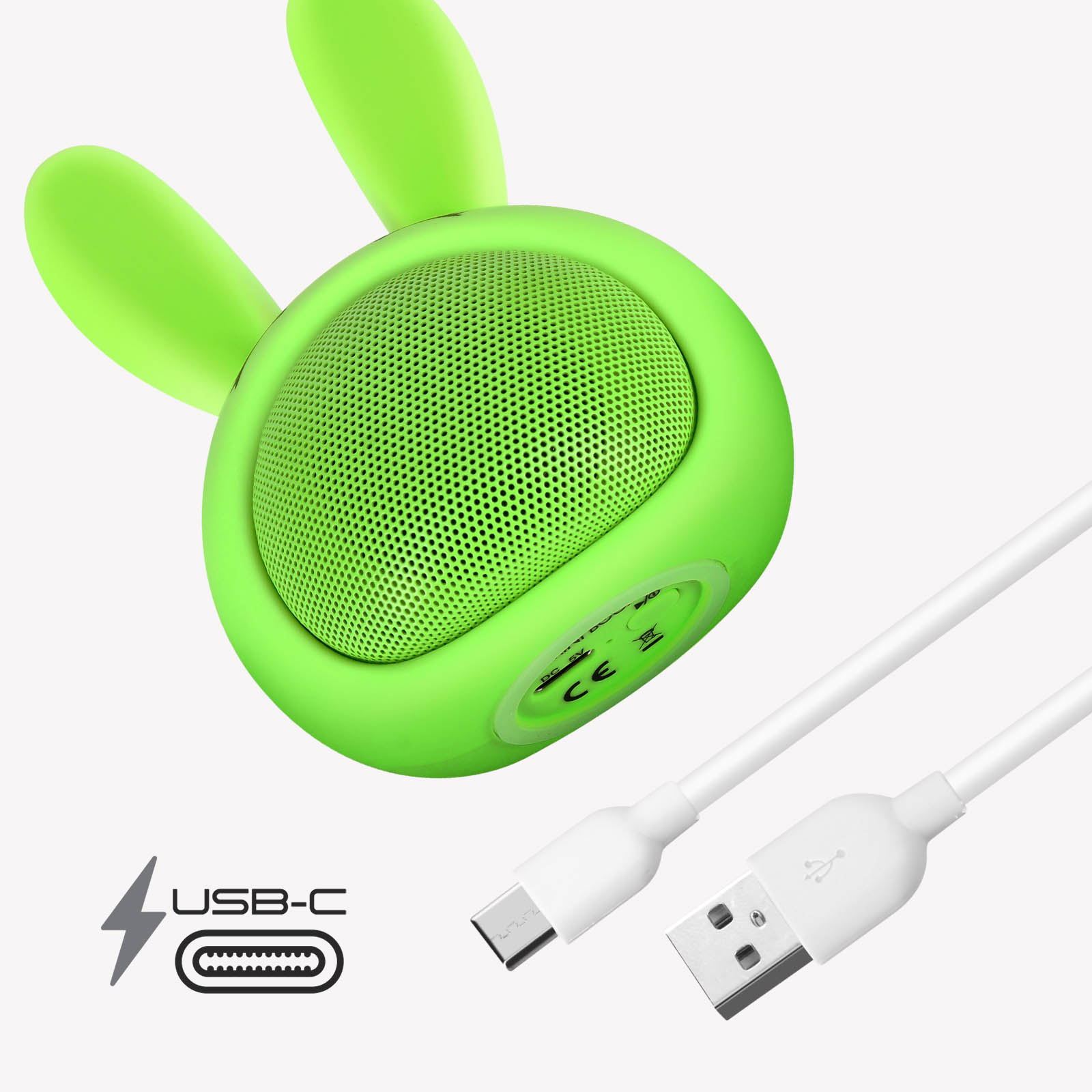 Enceinte Lumineuse Bluetooth 3W, Moxie Mini Boom Light - Lapin Vert -  Français
