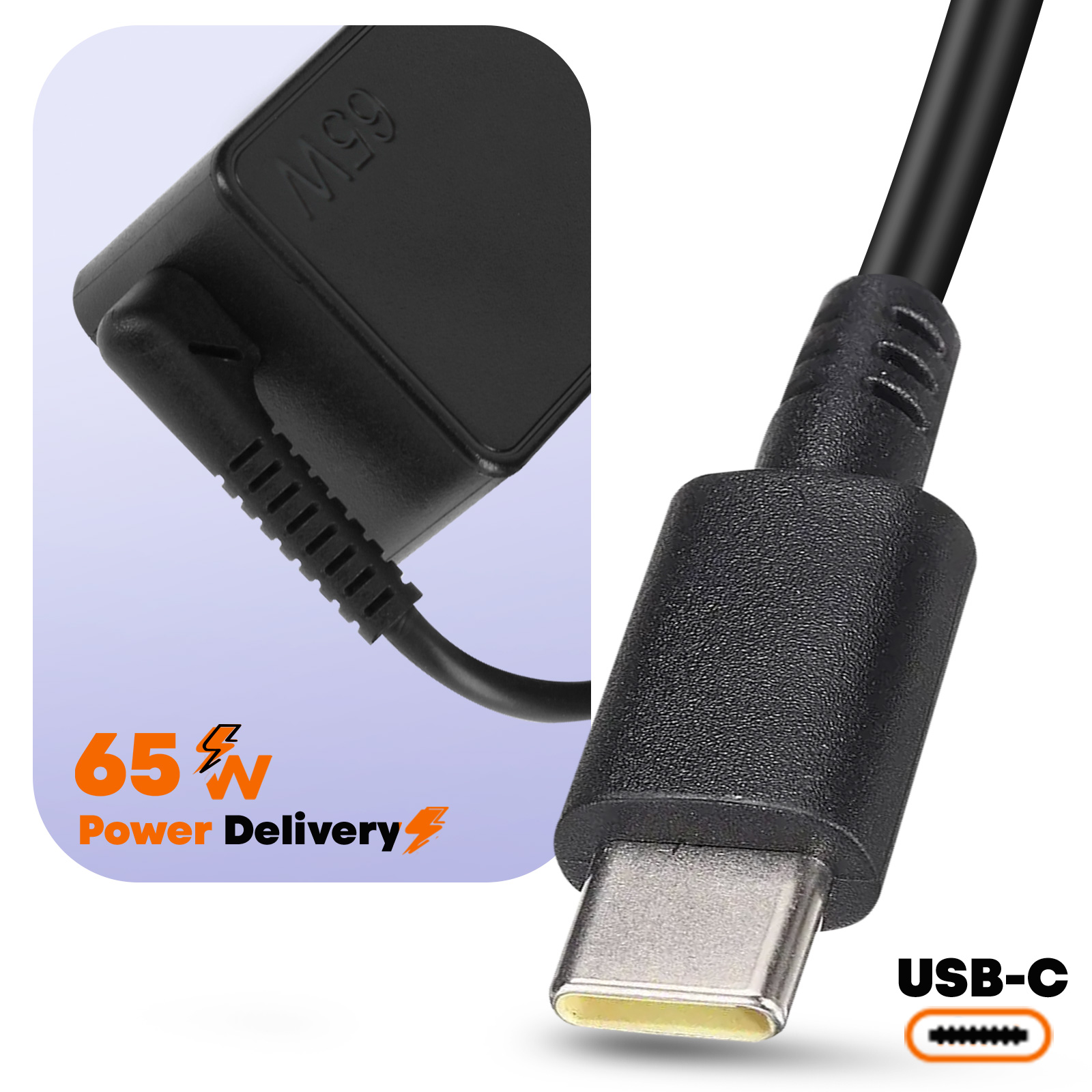 Chargeur secteur USB C Power Delivery 65W, LinQ p. Ordinateur