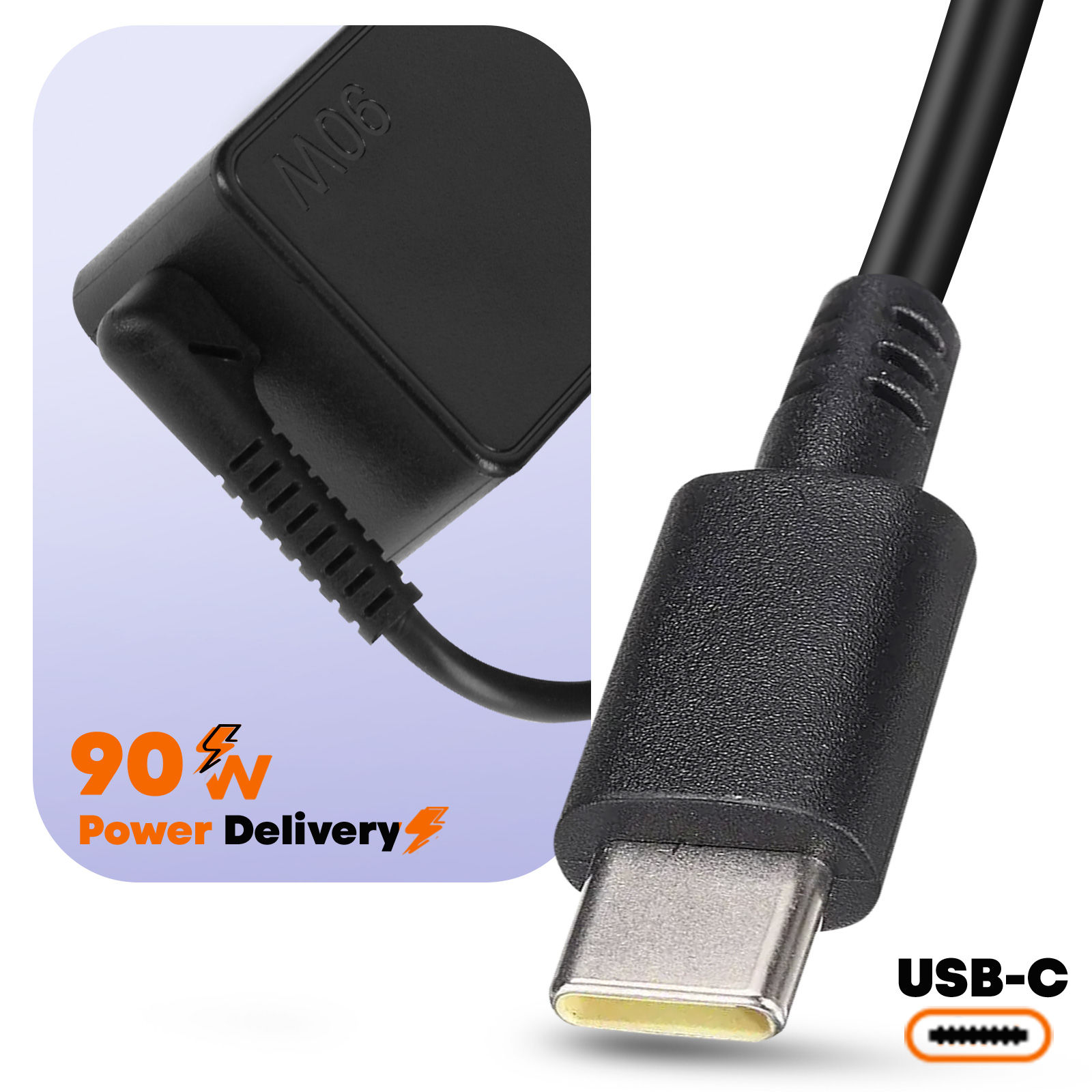 Chargeur secteur USB C Power Delivery 90W, LinQ p. Ordinateur portable -  Français