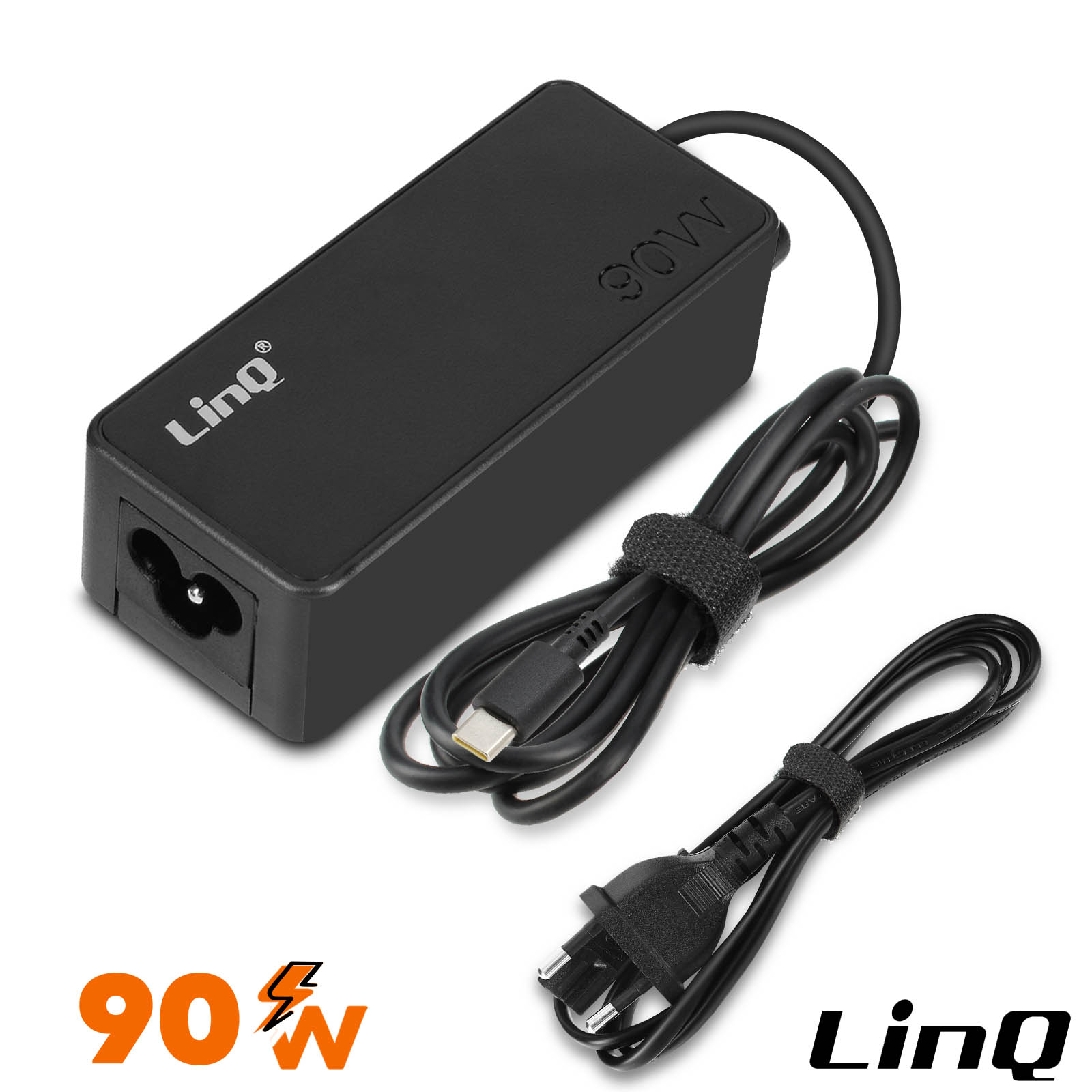 Chargeur secteur USB C Power Delivery 90W, LinQ p. Ordinateur portable -  Français