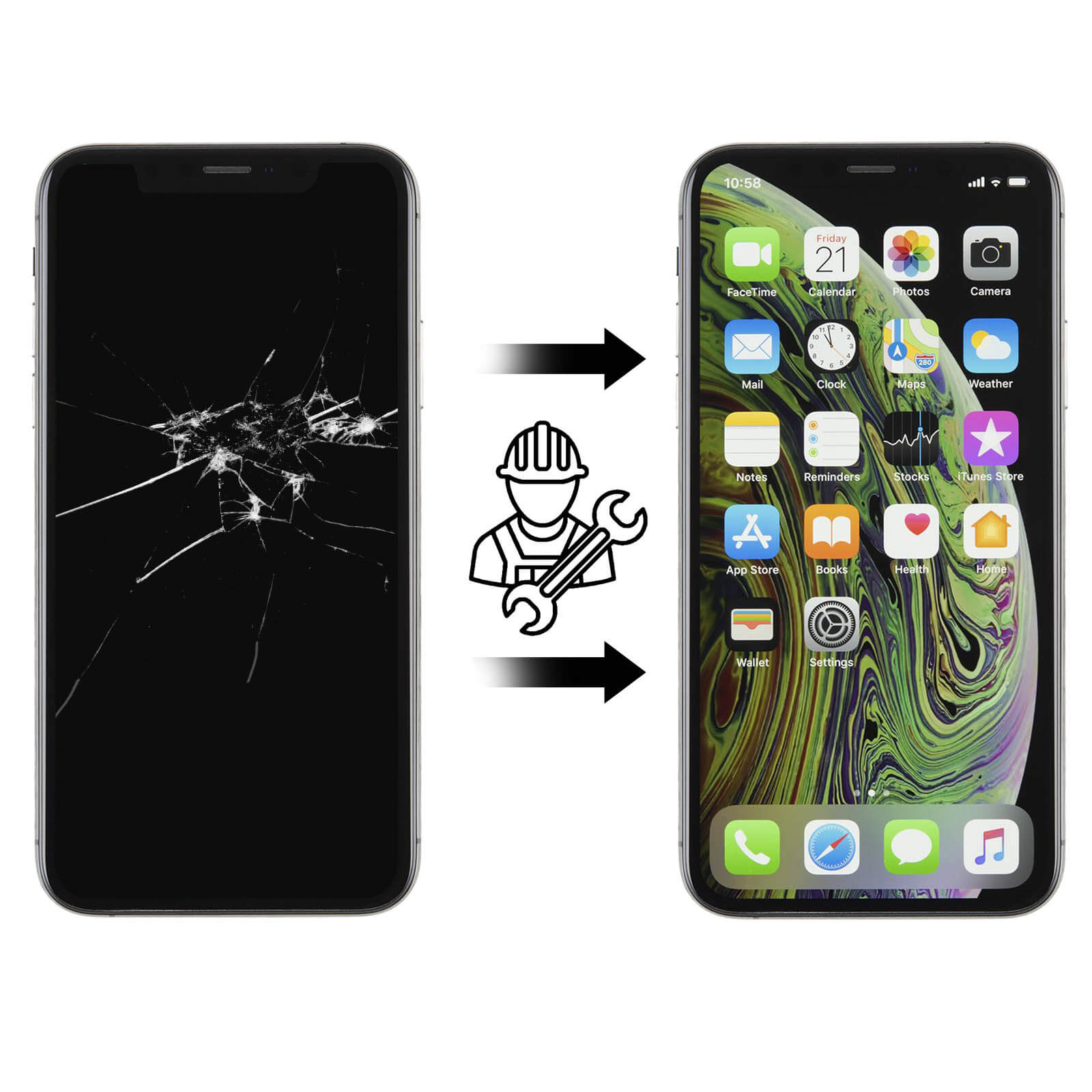 Ecran iPhone 11 Noir - Bloc LCD + vitre tactile