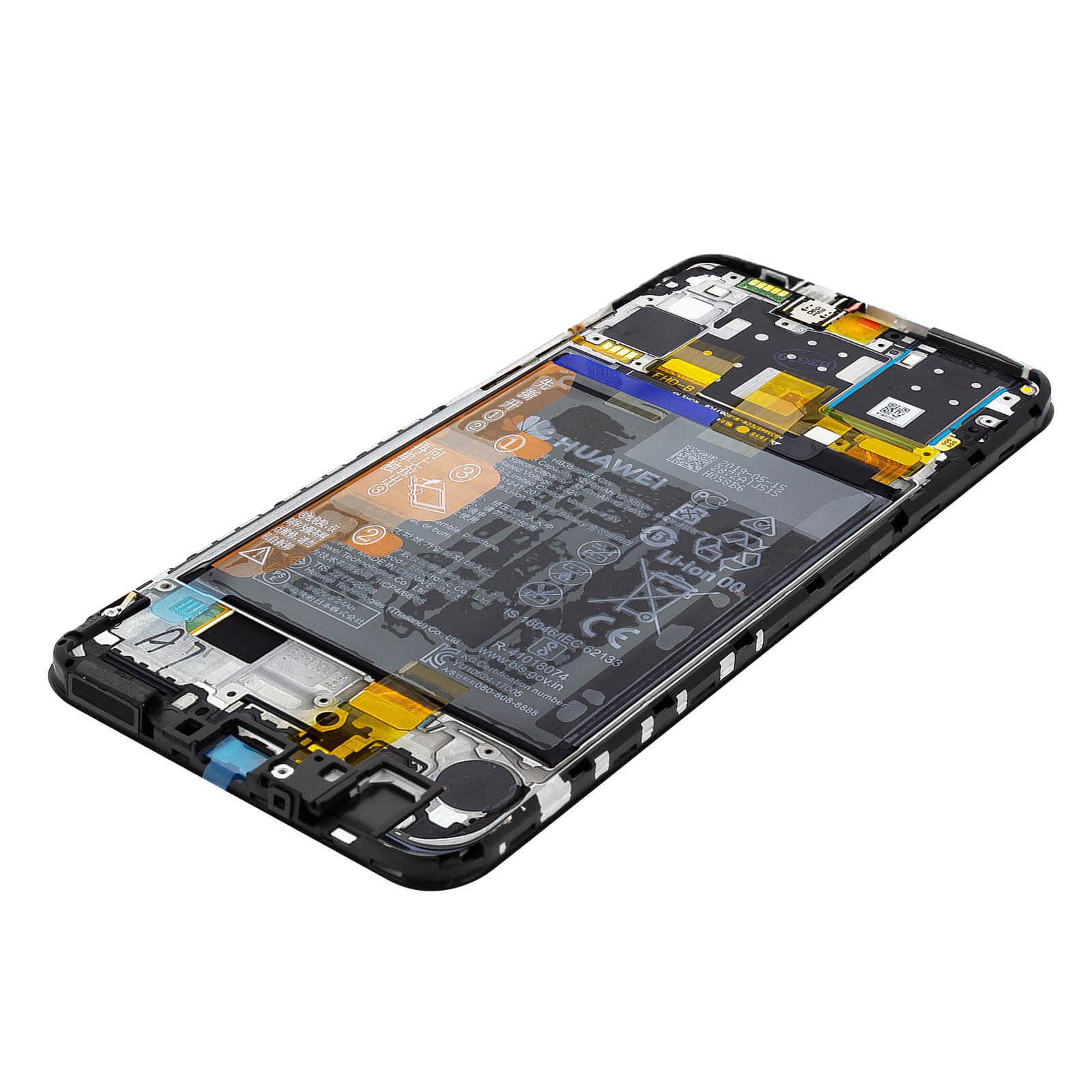 Bloc complet d'origine Huawei : Écran LCD Tactile avec Batterie intégrée  3340 mAh - Noir p. Huawei P30 Lite - Français