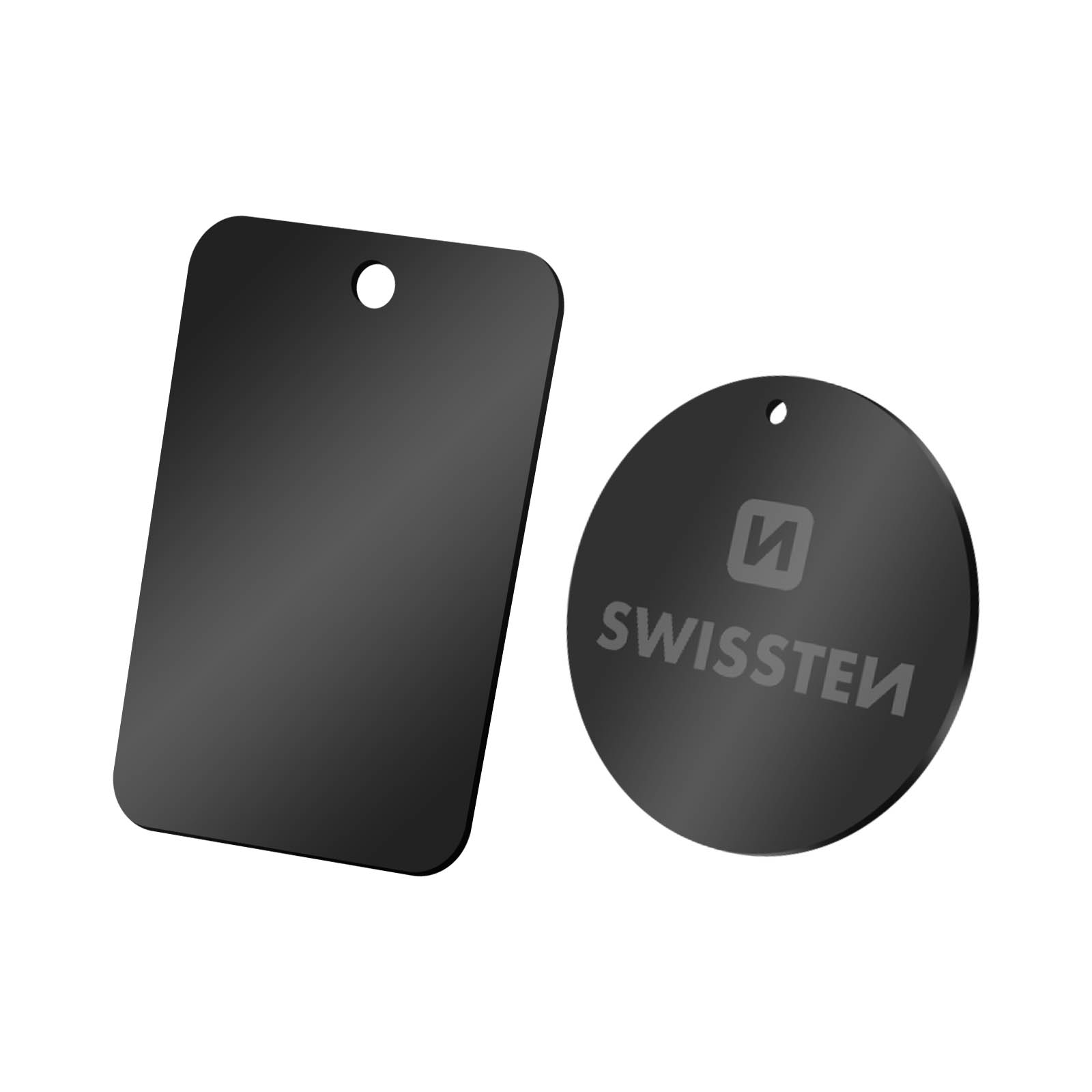 Adaptateur Support Magnétique pour Smartphones, 2x Plaques Métalliques  Swissten avec Adhésif - Français