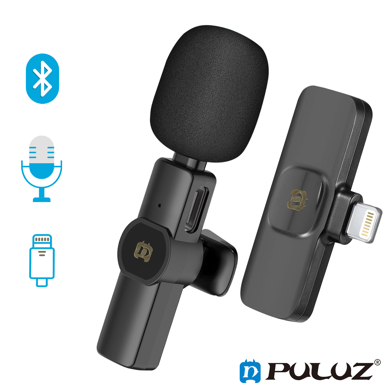 Micro Sans Fil pour iPhone, Bluetooth et Omnidirectionnel avec Réduction de  Bruit - Puluz - Français