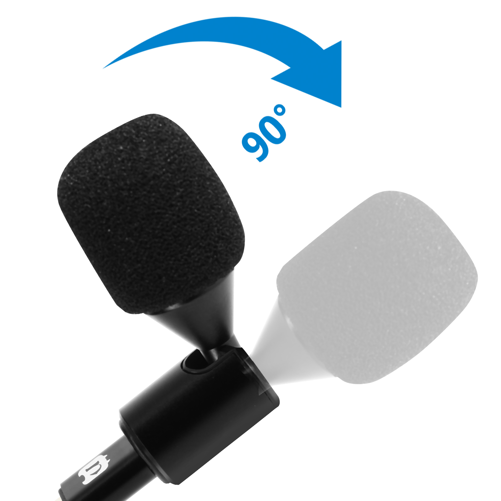 Micro pour Smartphone, connexion USB-C, Pivotable avec Bonnette