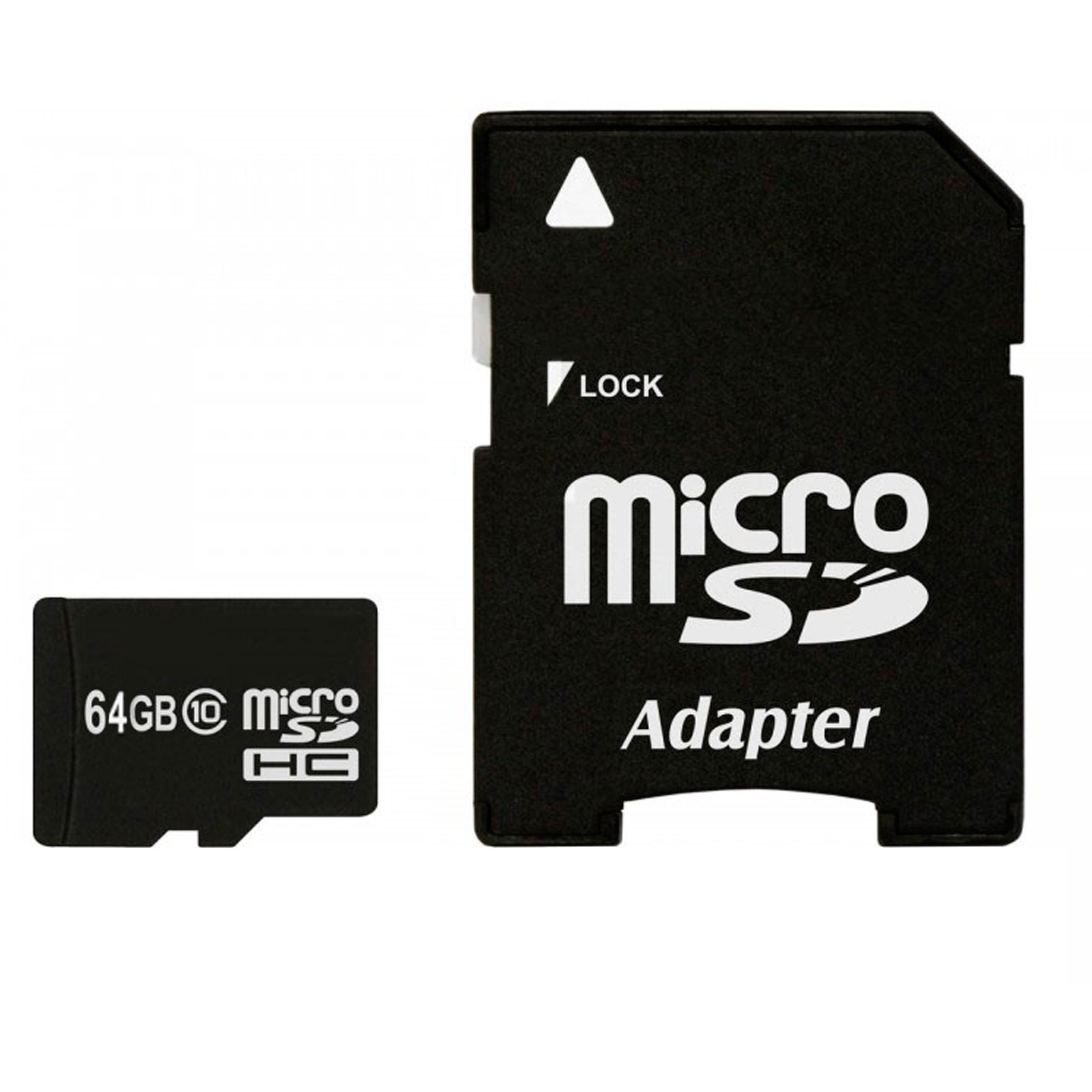Carte Mémoire Micro SD 64GO Class 10 Avec Adaptateur