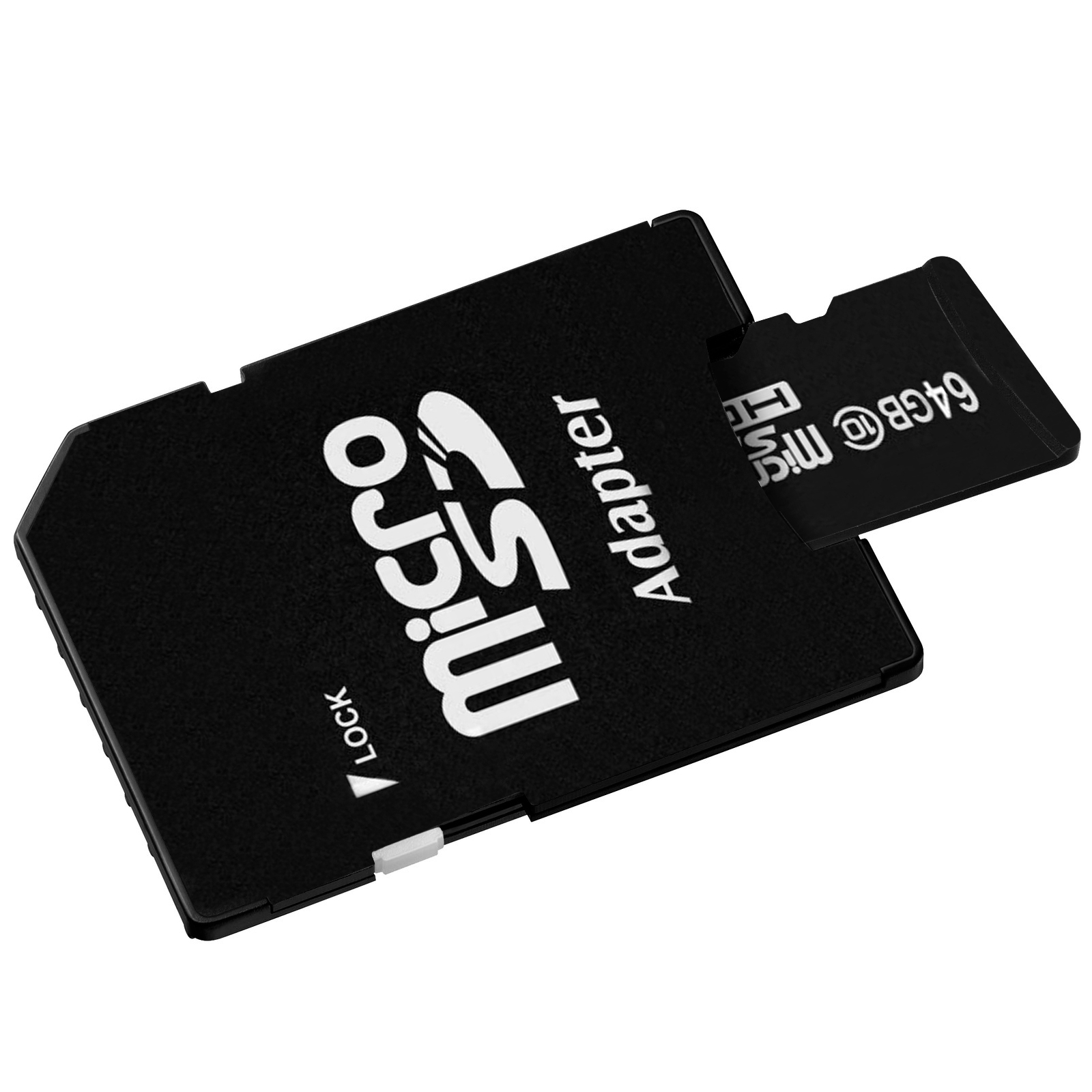 Carte Mémoire Micro SD - 64 Go - Noir