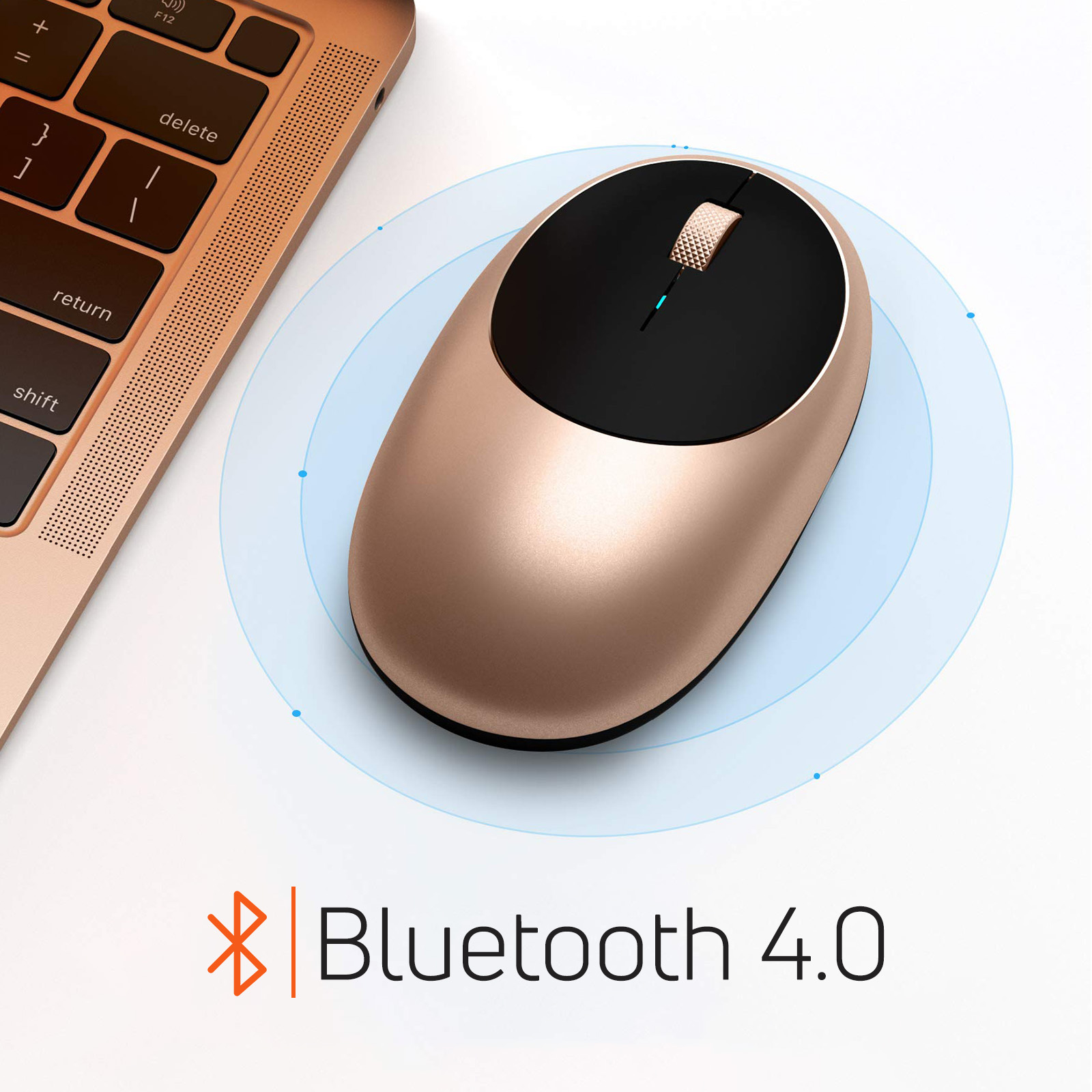 Souris Bluetooth Macbook et iMac Rechargeable USB C, Satechi M1 - Doré -  Français