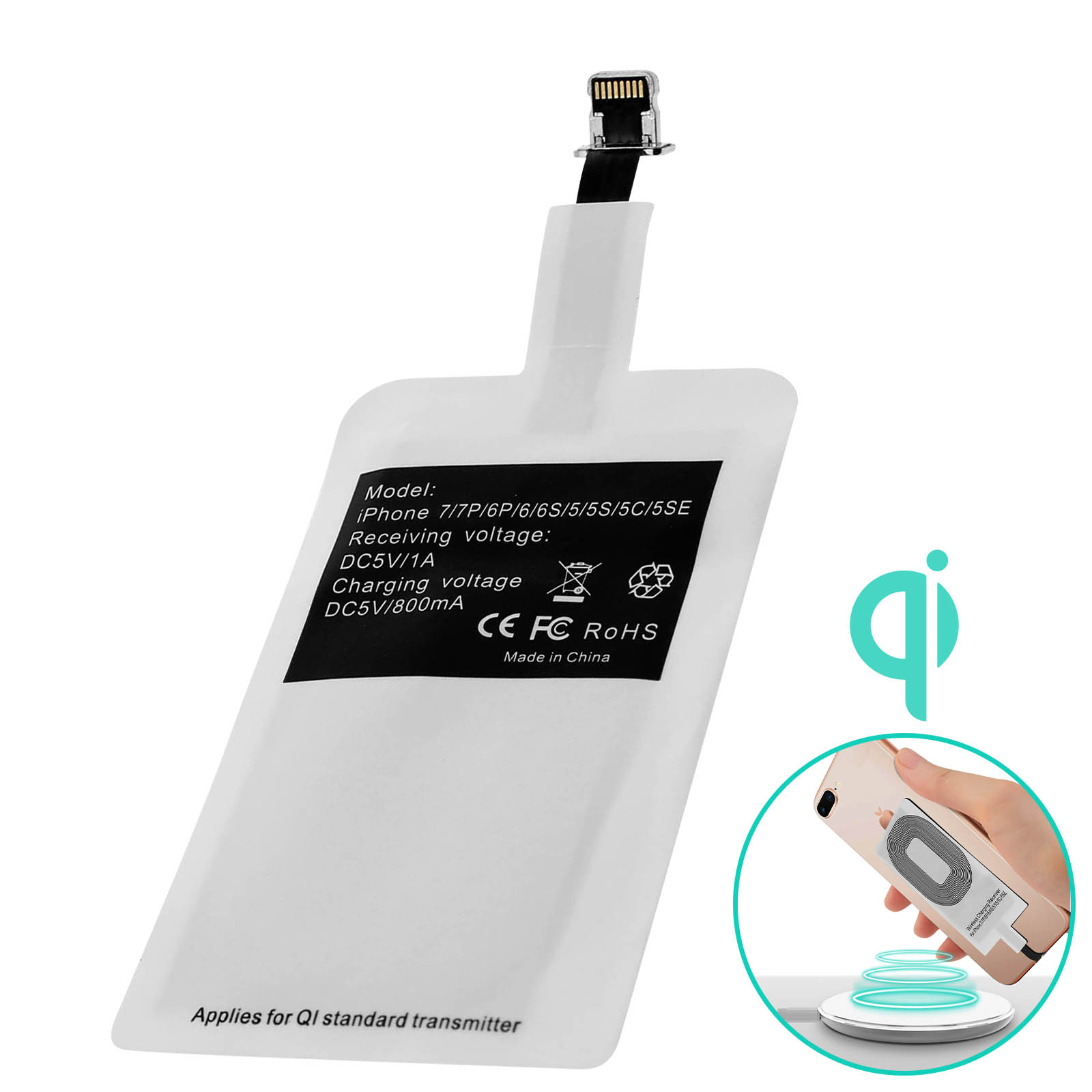 Kit de transformation QI Charge sans fil / Induction, connecteur