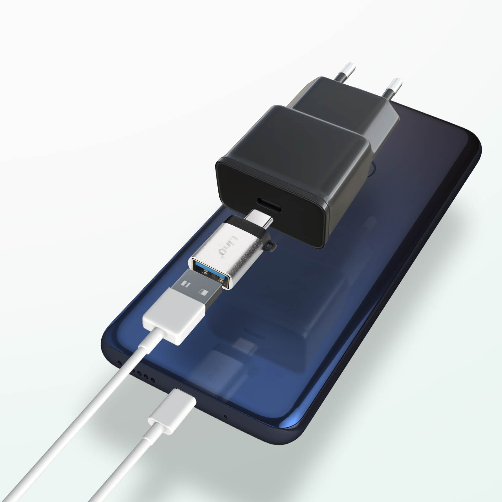 Mini Adaptateur OTG USB-C vers USB 3.0 Charge et Transfert de