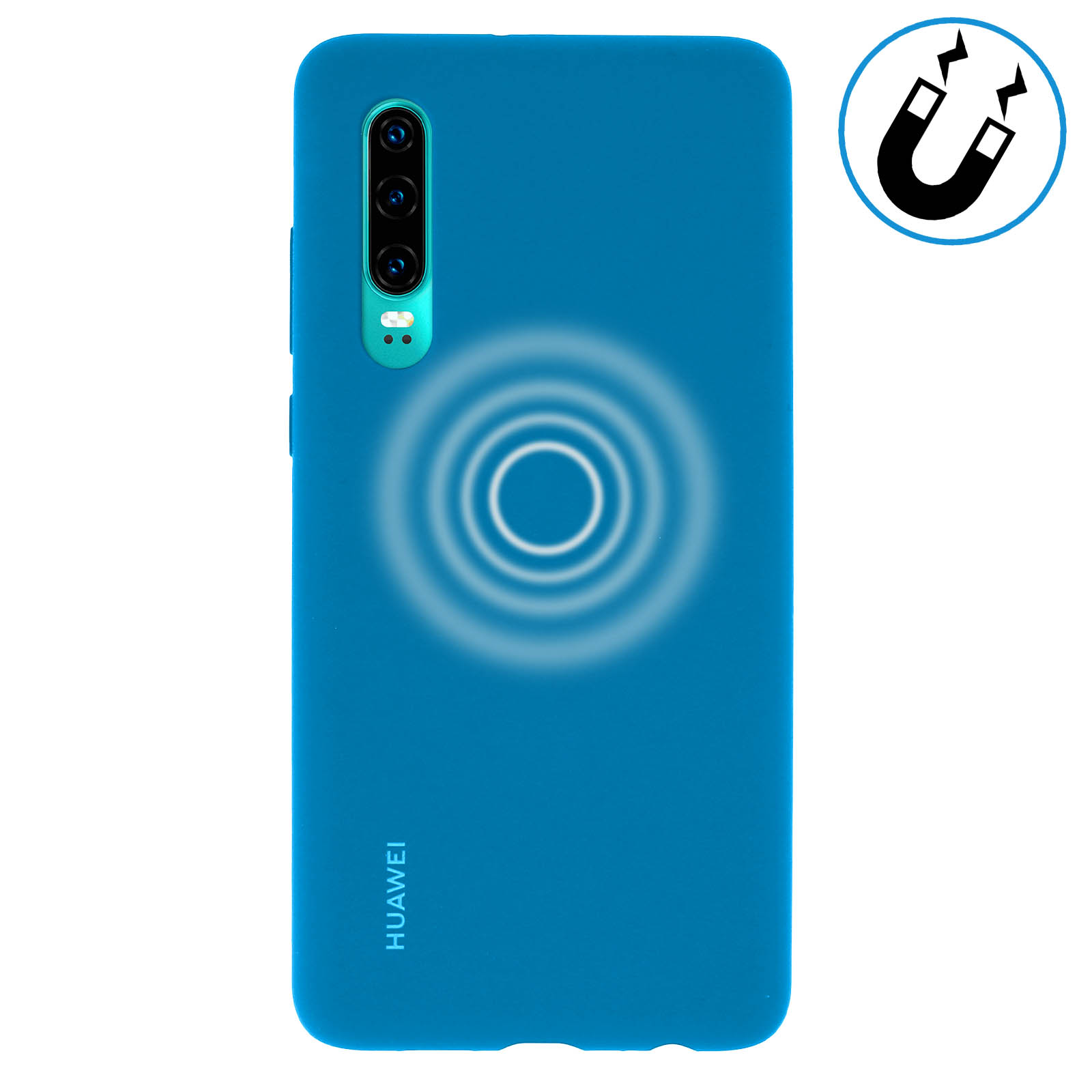 Hkess Custodia con Cordino Compatibile con Huawei P30 - Back Case in Silicone con Laccio per Il Collo - Custodia Trasparente con Cordino - Cover per Cellulare con Cordoncino da Indossare