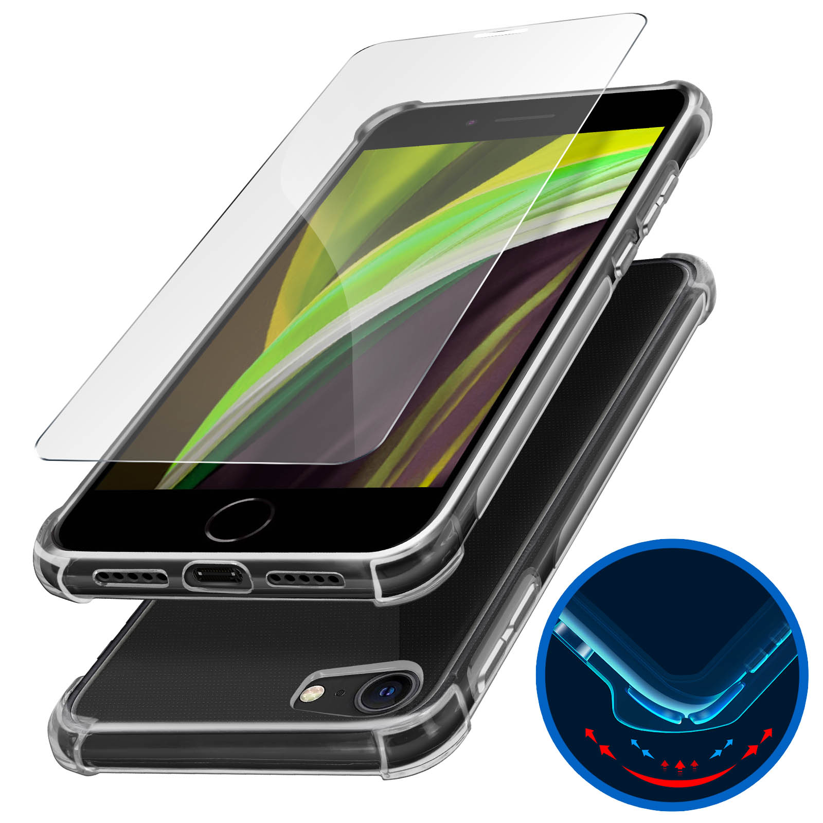 Acheter Coque gel transparente pailletée pour Xiaomi Redmi 9A 4 - Couleurs - Grossiste