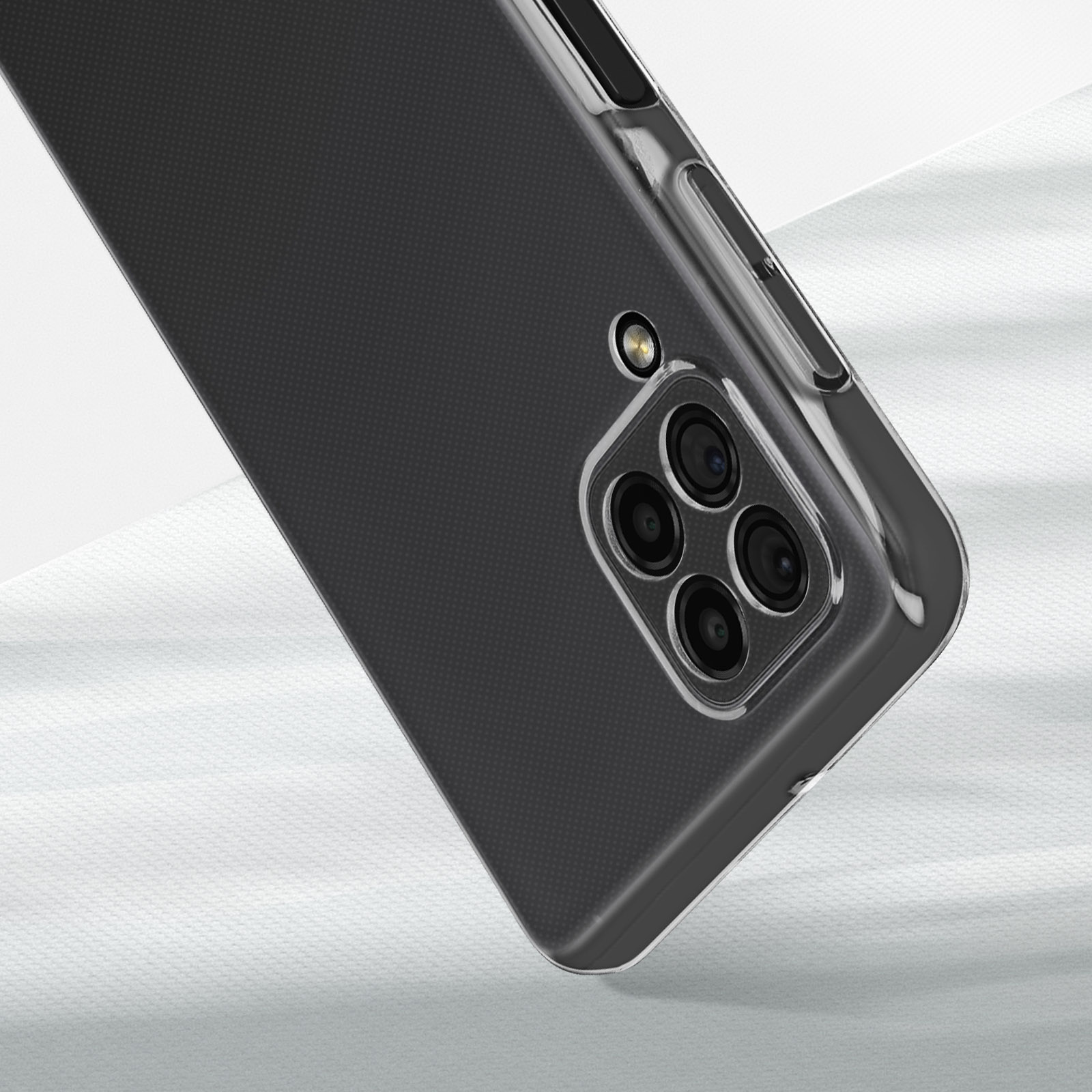 Protection intégrale 360° - Coque souple transparente + Verre trempé  contour noir pour Samsung Galaxy A22 - Français