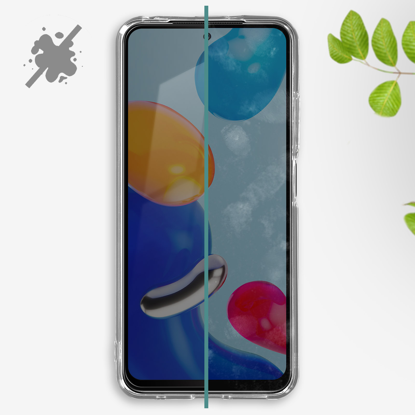 Pack de Protection 360° Xiaomi Redmi Note 11 et Note 11s : Coque Souple  Transparente + Verre Trempé Contour Noir - Français