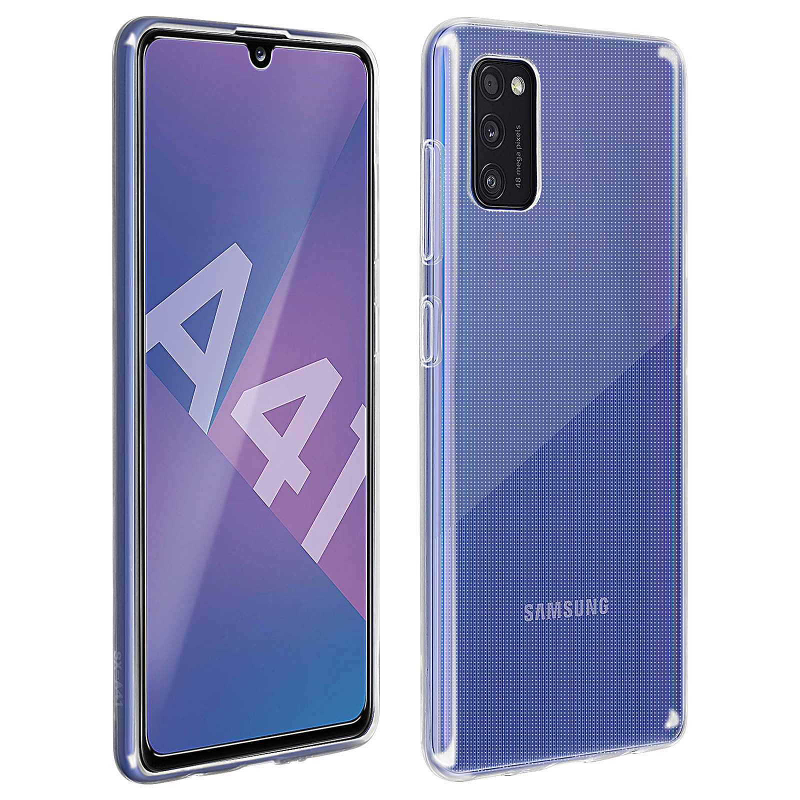 Pack Protection Samsung Galaxy A41 : Coque Silicone Gel + Film