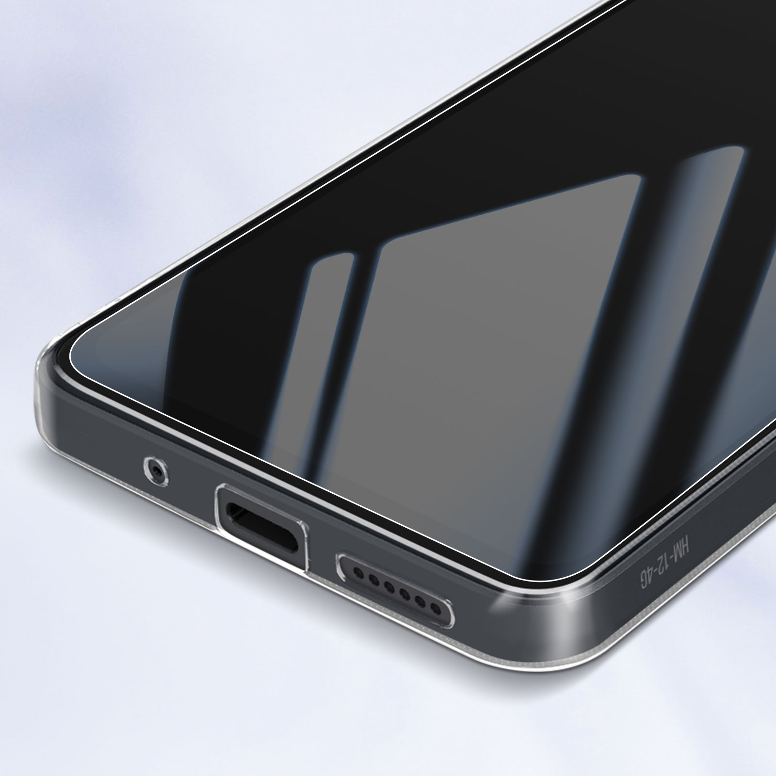 Pack protection coque transparente+verre trempé pour Xiaomi Redmi Note 12 4G